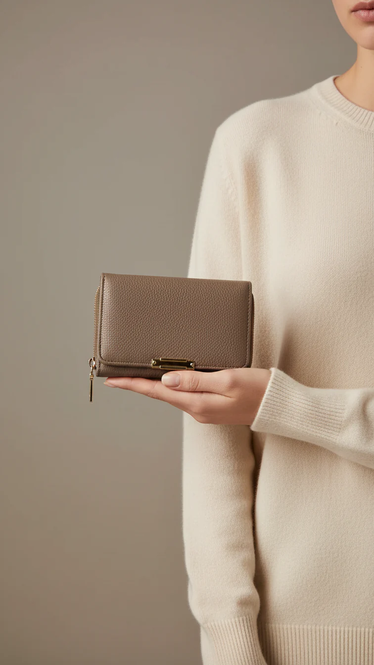 Grey Casual Wallet For Women P71128