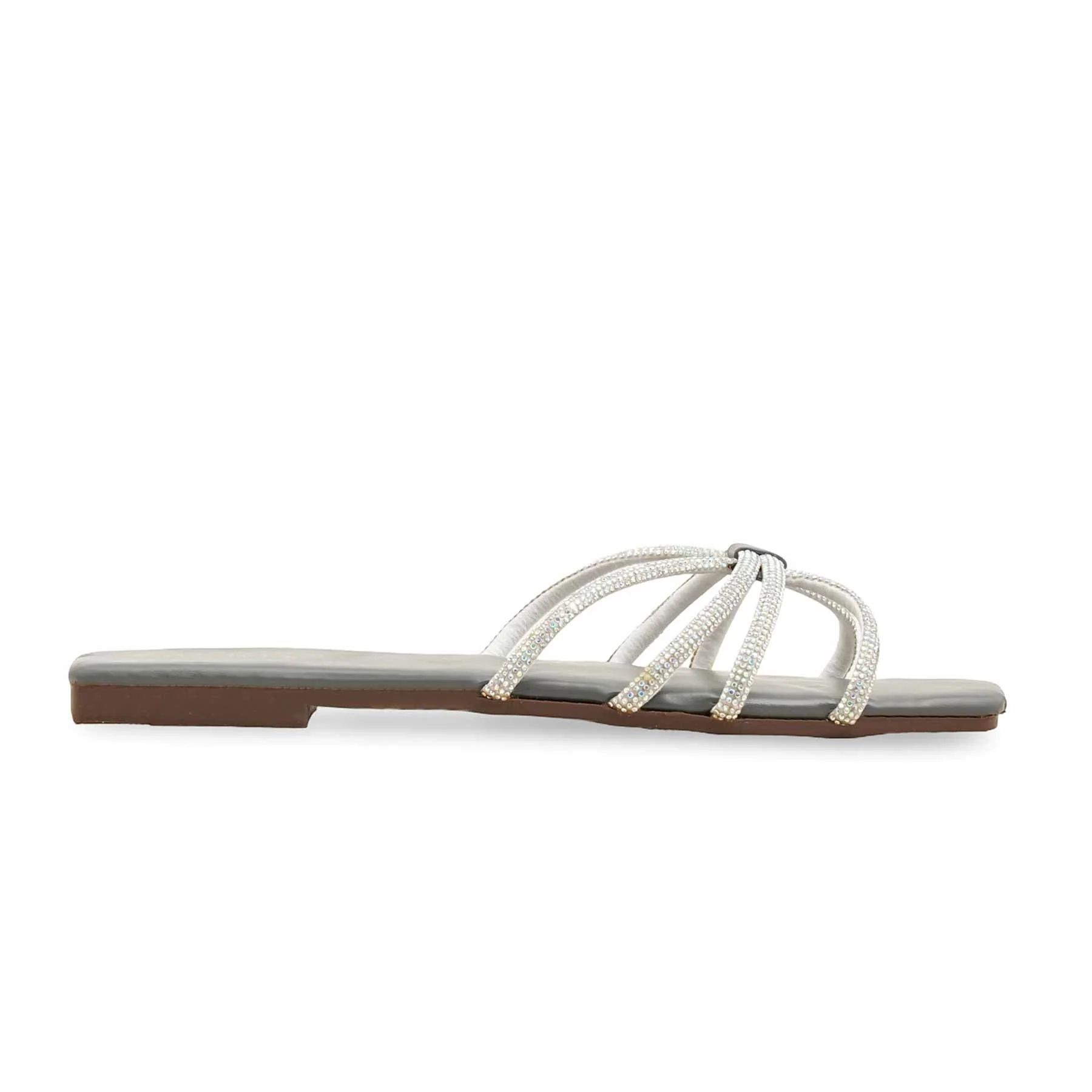 Grey Casual Women Slipper CL1980 - Image 2