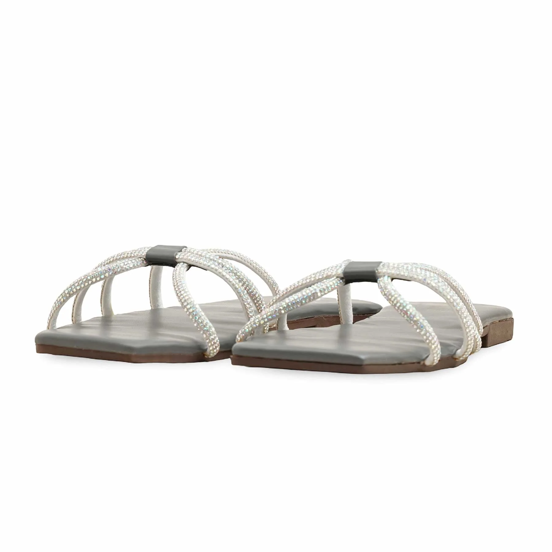 Grey Casual Women Slipper CL1980 - Image 3