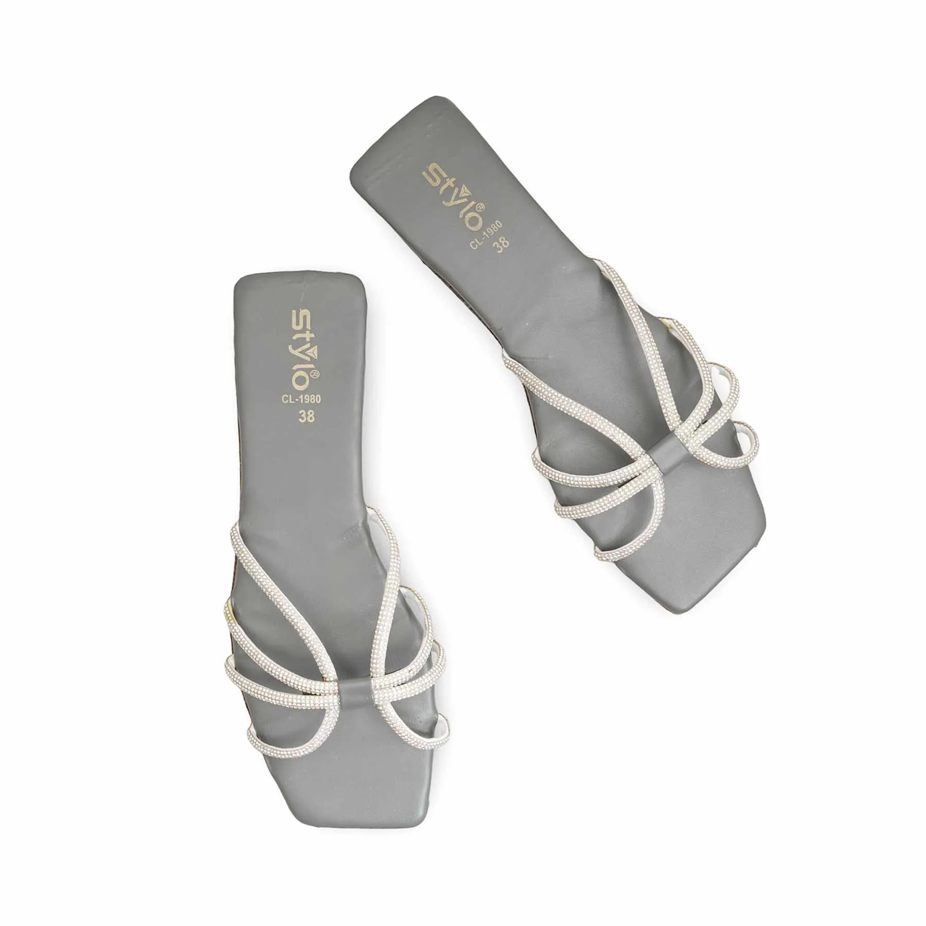 Grey Casual Women Slipper CL1980 - Image 5