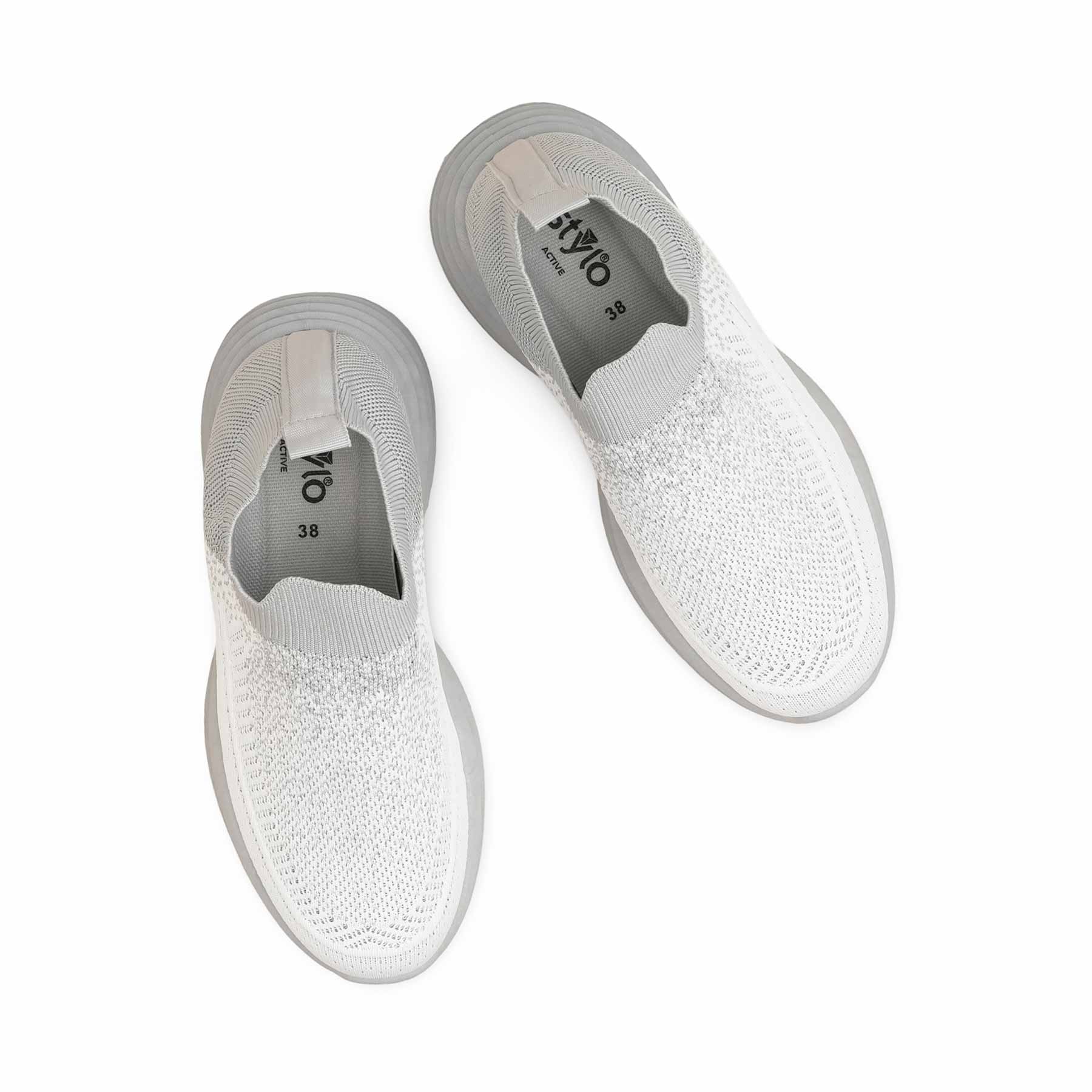 Grey Casual Women Sneaker AT9103 - Image 5