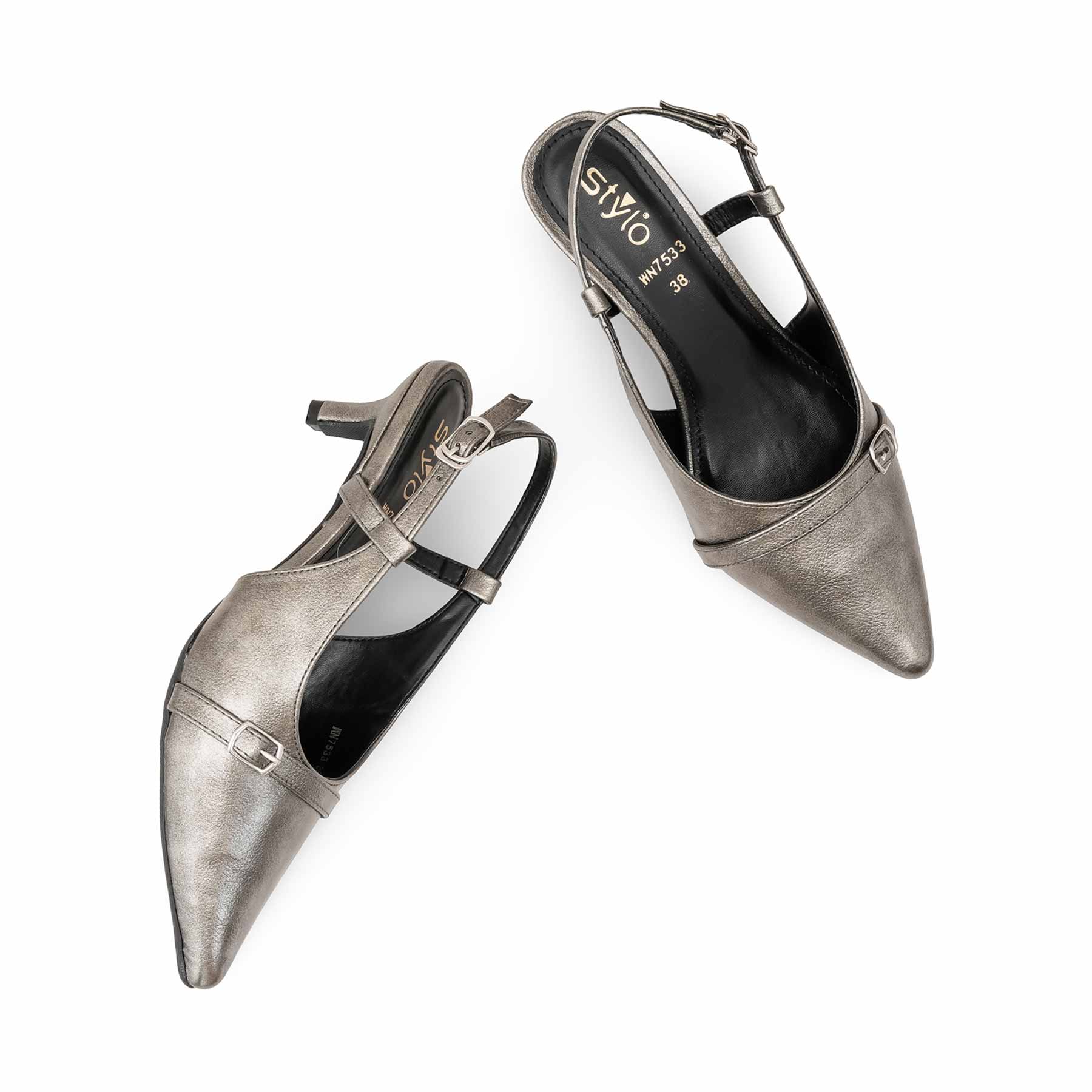 Grey Court Shoes For Ladies WN7533 - Image 5