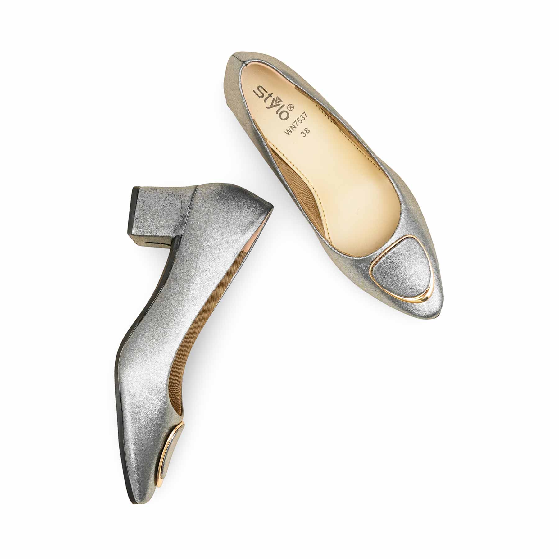 Grey Court Shoes For Ladies WN7537 - Image 5