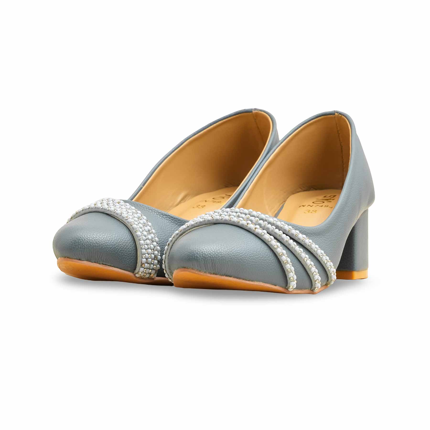 Grey Court Shoes For Women WN7494 - Image 3