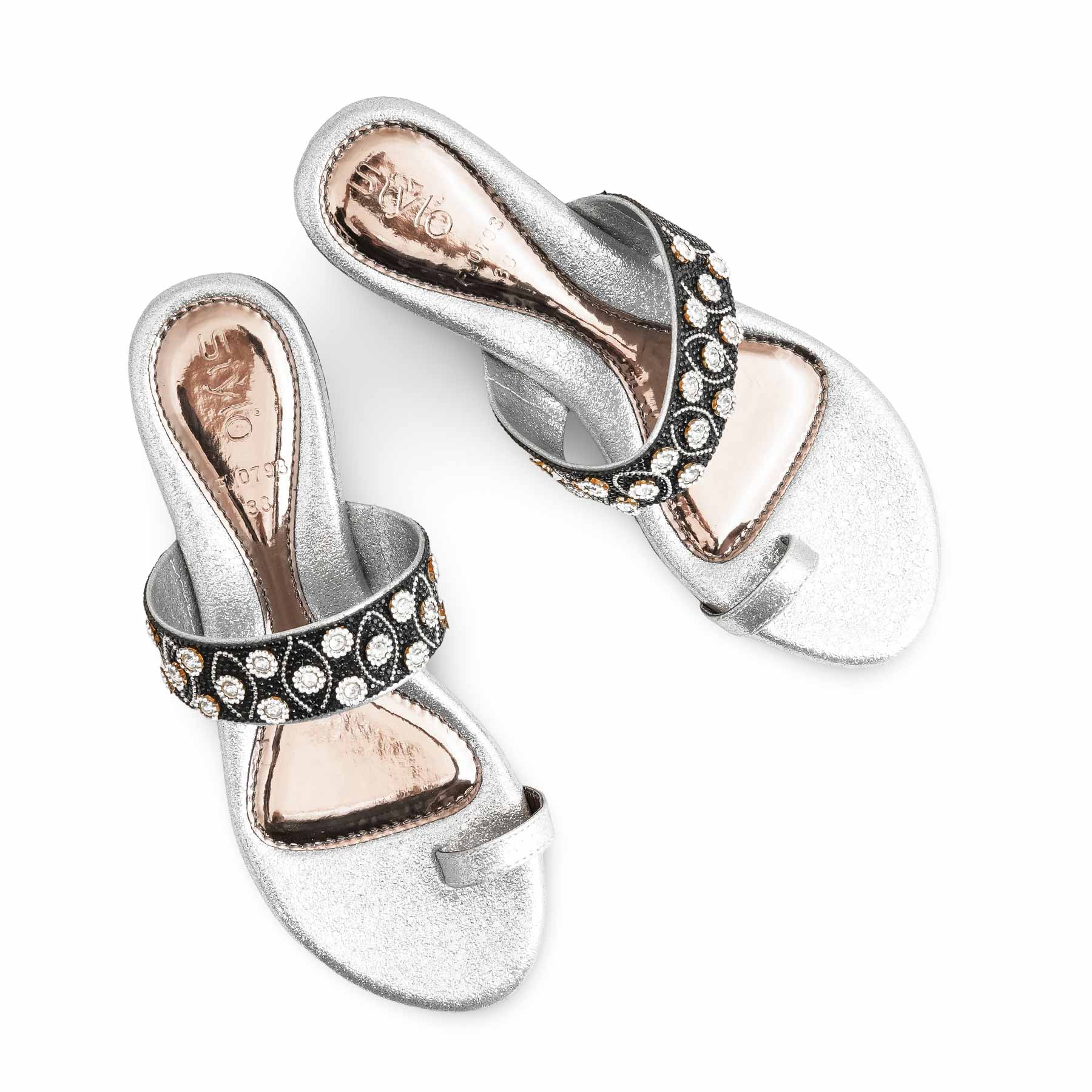 Grey Fancy Chappal For Women FN0793 - Image 5