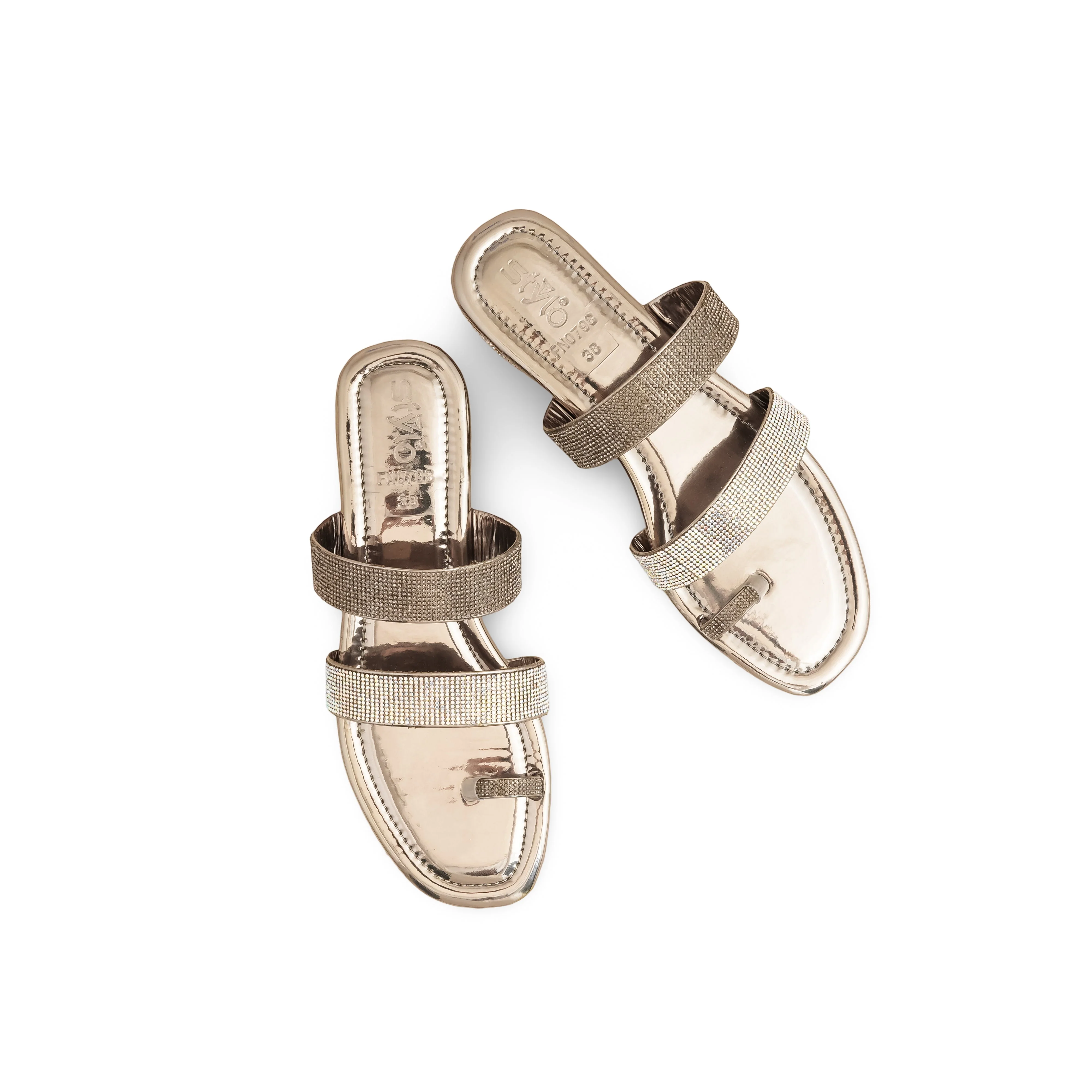 Grey Fancy Chappal For Women FN0798 - Image 5