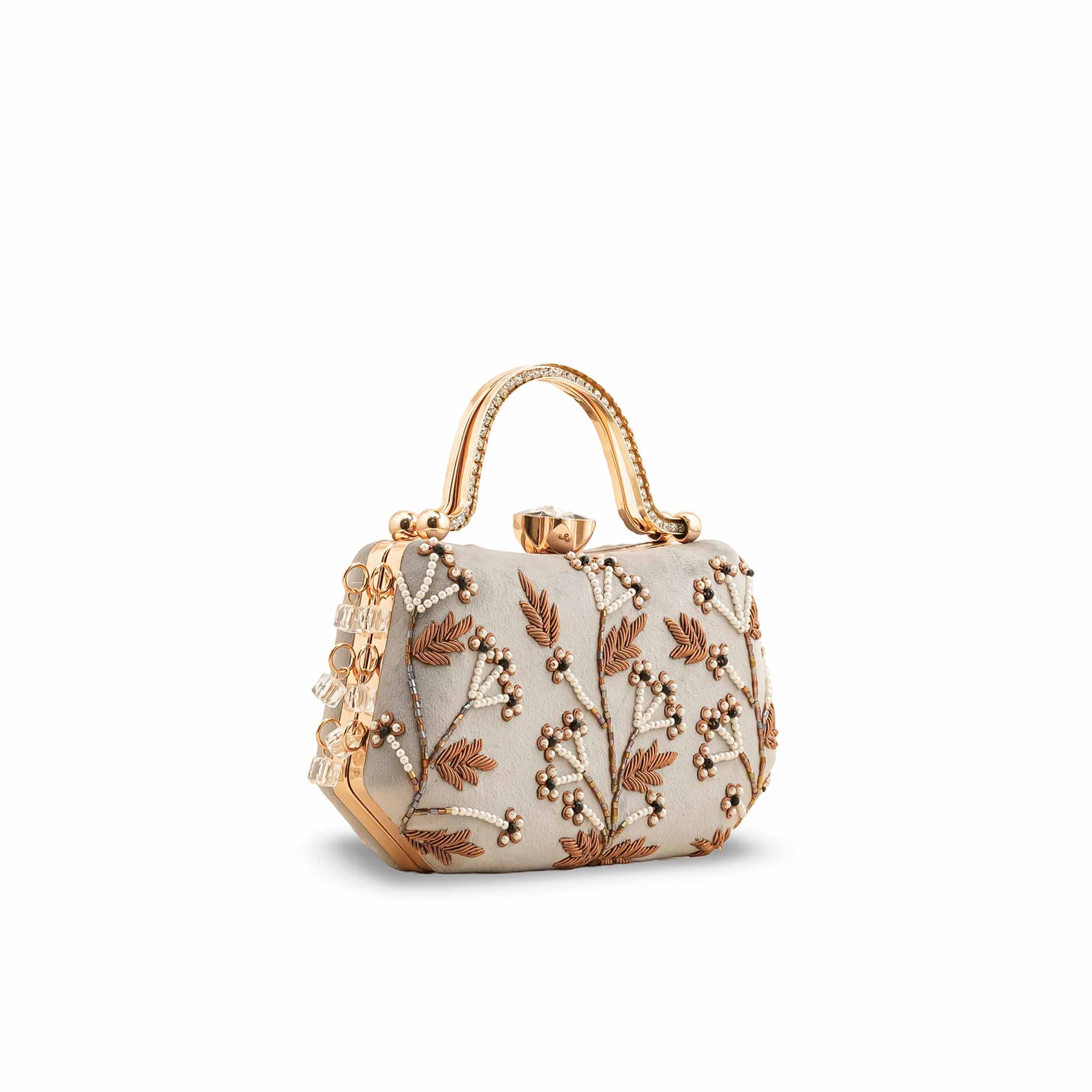 Grey Fancy Clutch P15399 - Image 3