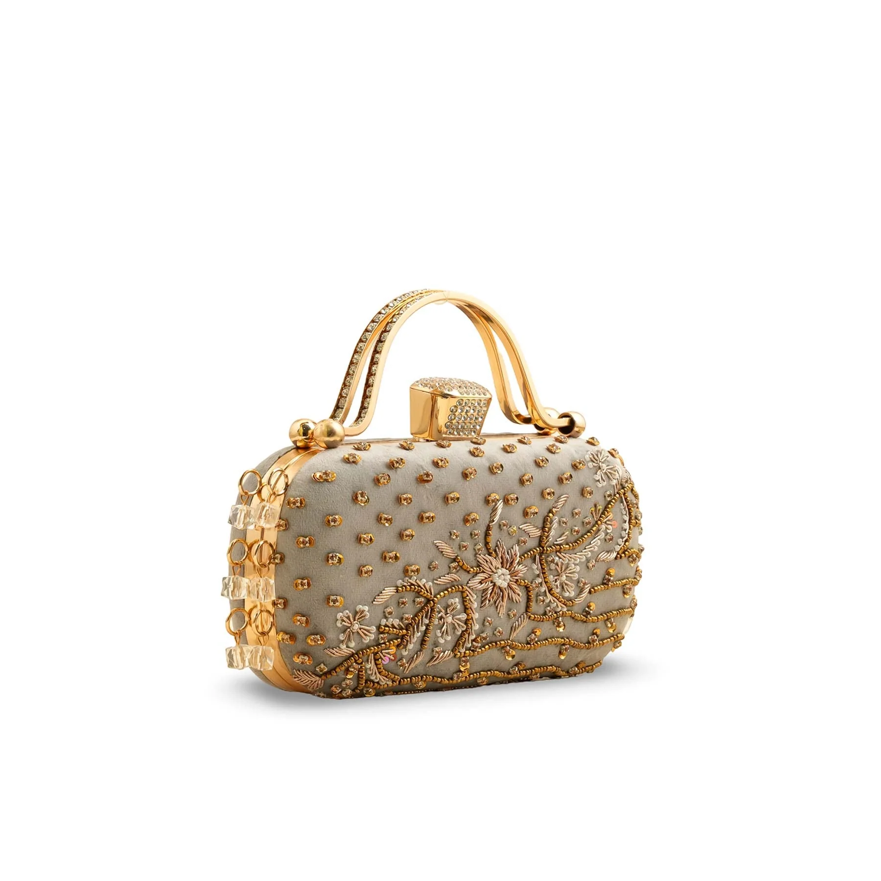 Grey Fancy Clutch P15404 - Image 3