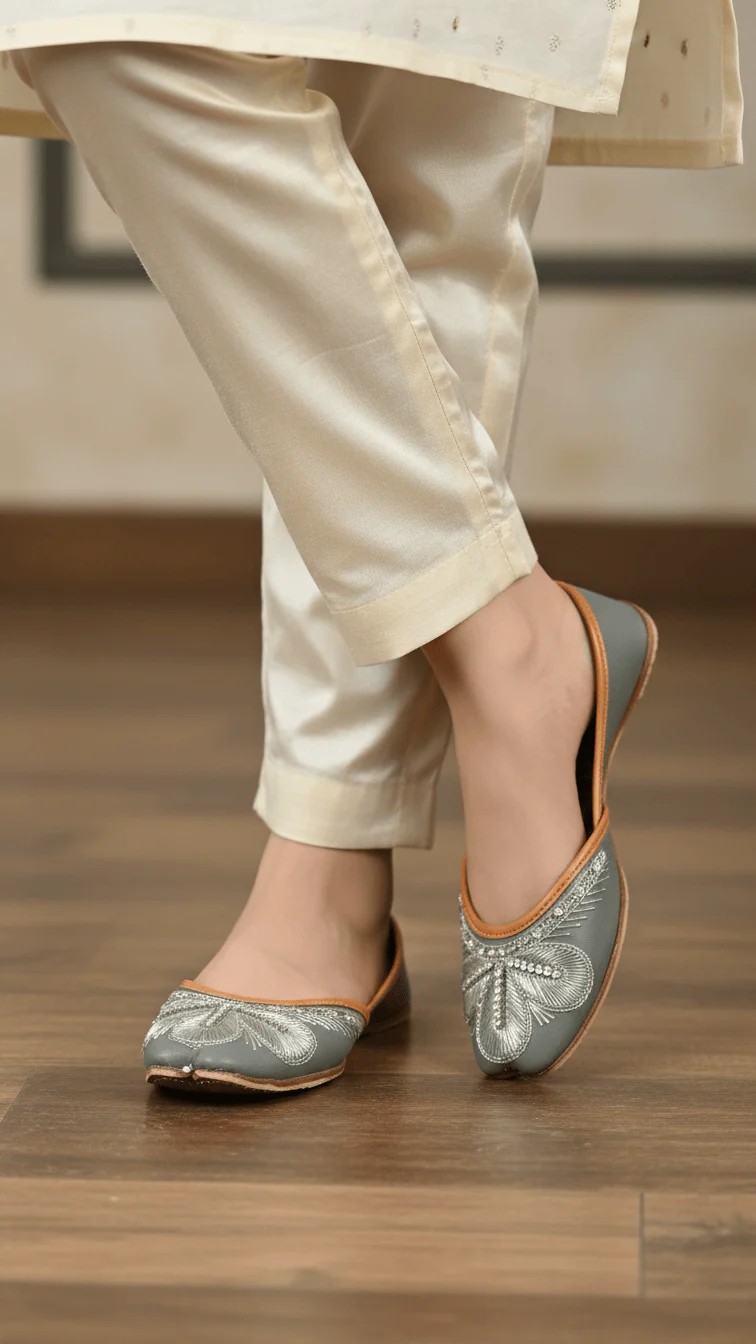 Grey Fancy Khussa EC8515