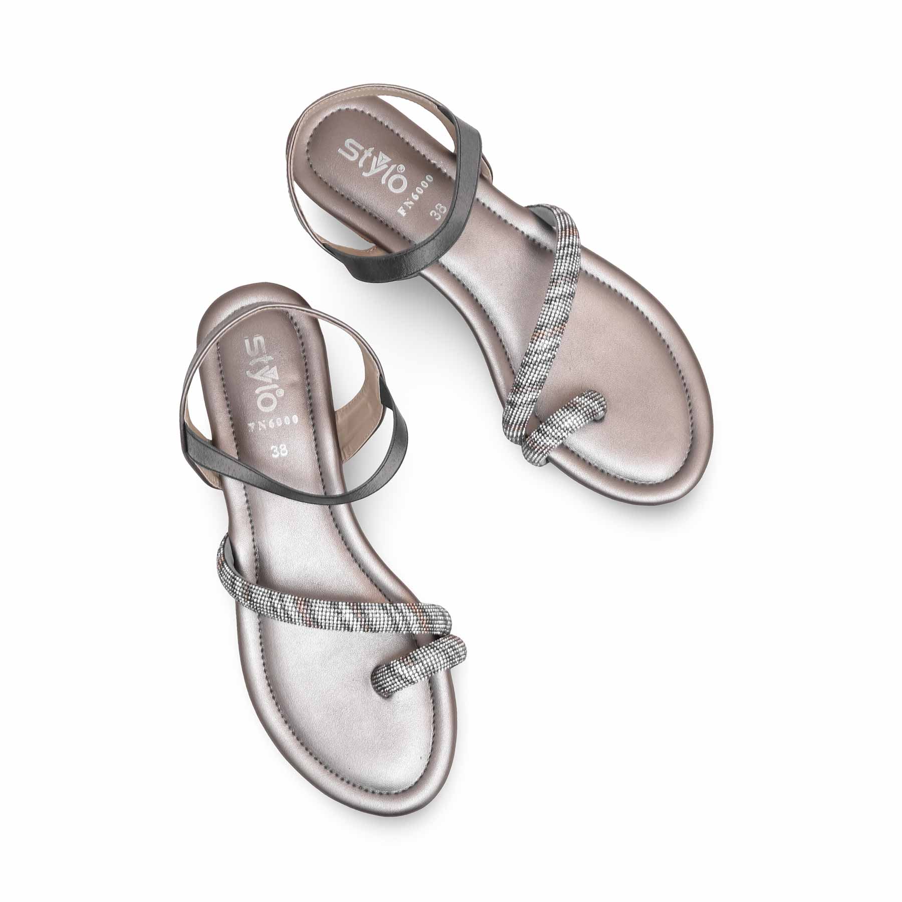Grey Fancy Sandal FN6000 - Image 5