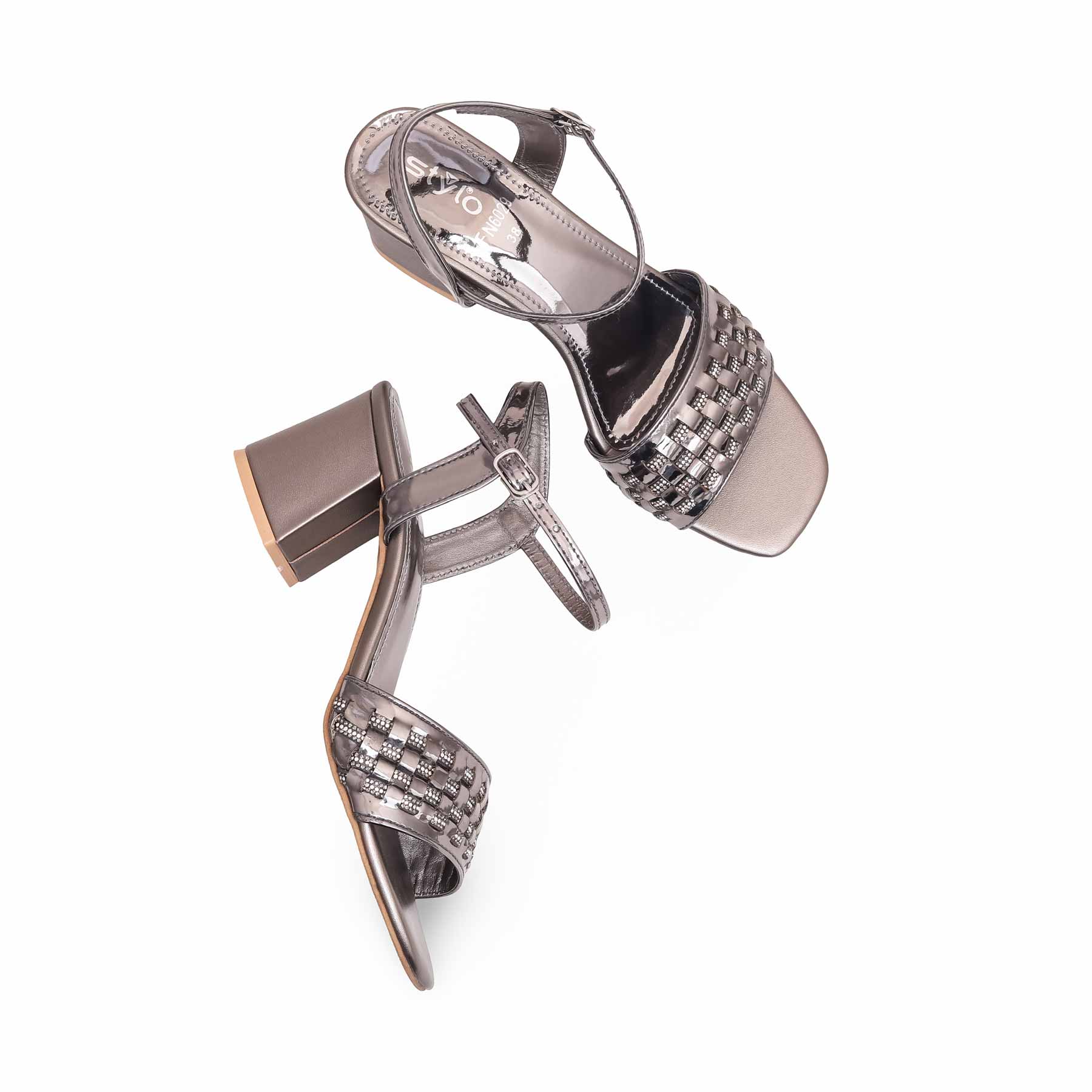 Grey Fancy Sandal FN6029 - Image 4