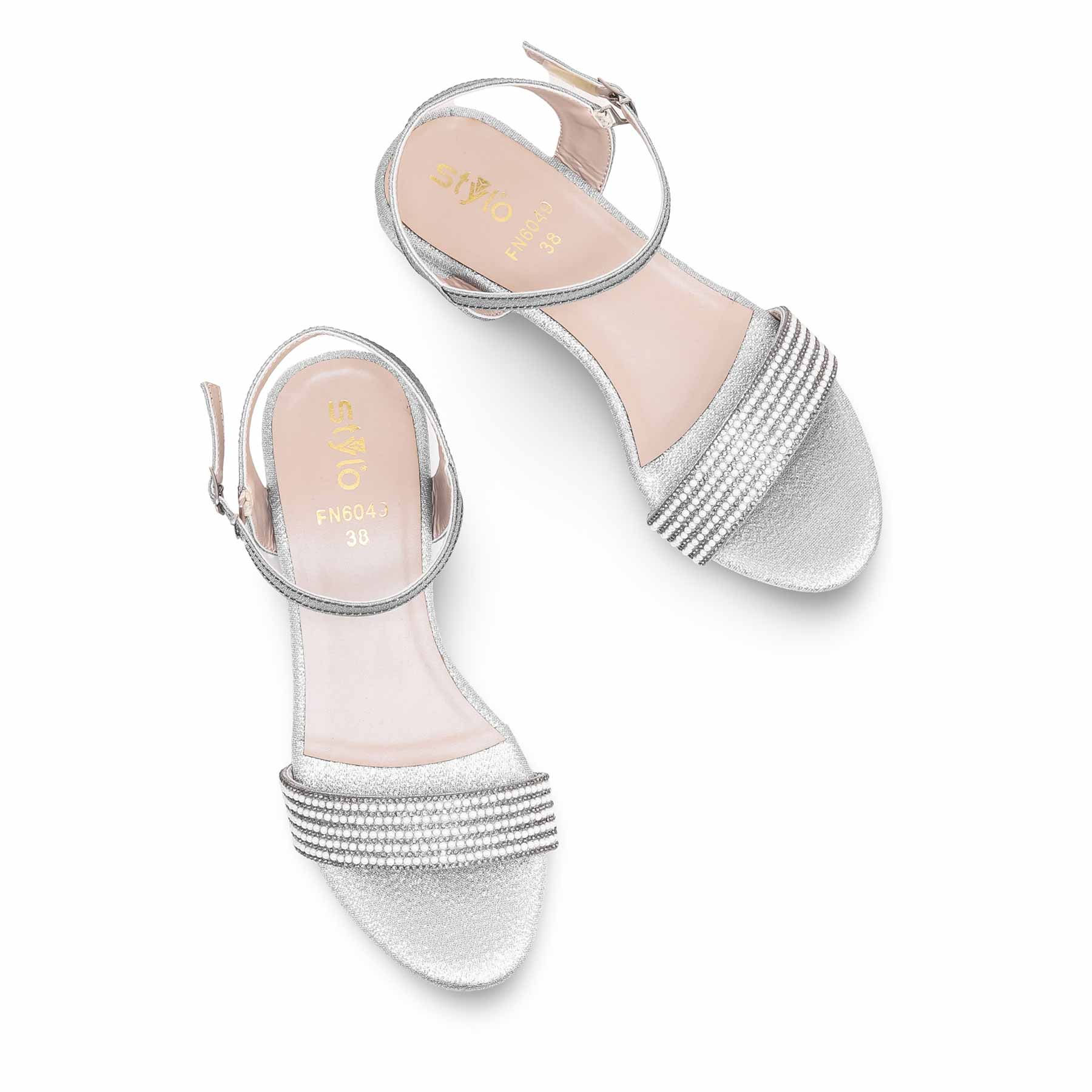 Grey Fancy Sandal FN6049 - Image 5