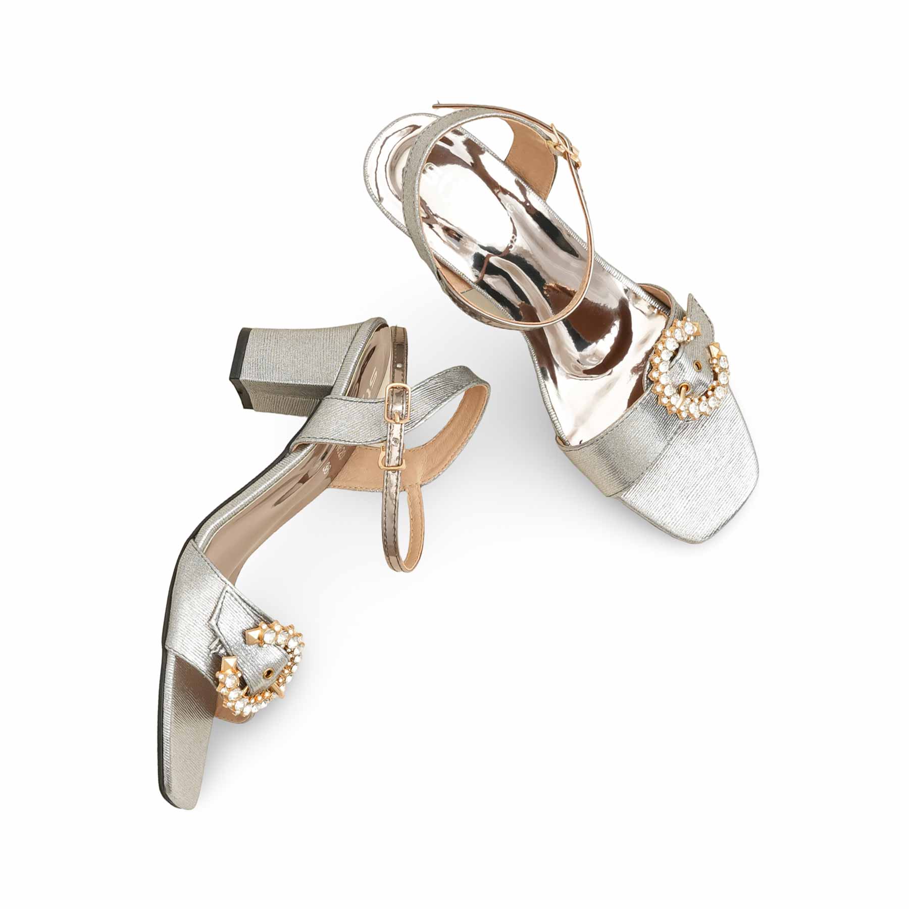 Grey Fancy Sandal For Ladies FN6206 - Image 5