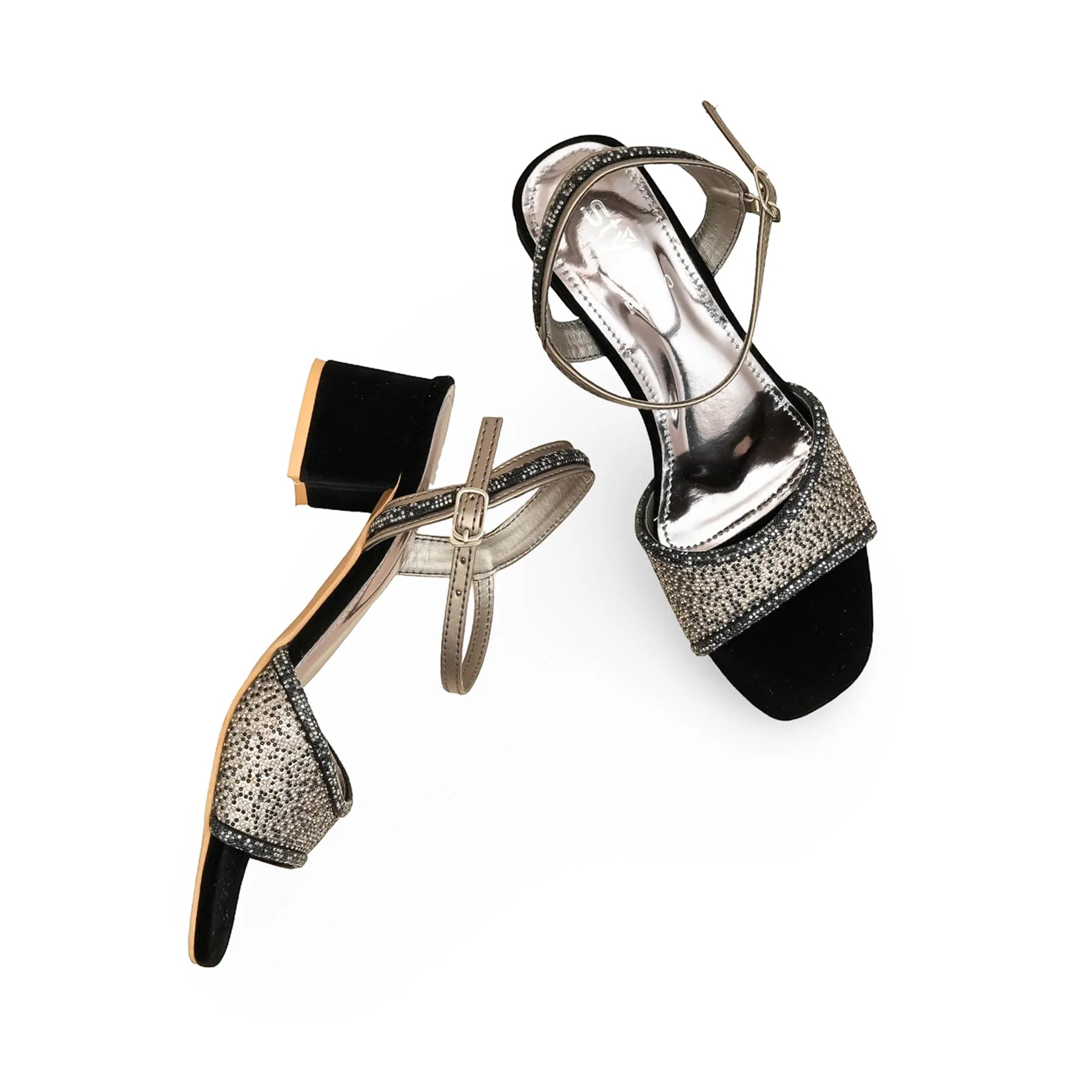 Grey Fancy Sandal For Women FN6160 - Image 5
