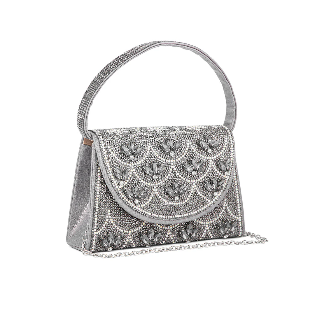 Grey Fancy Shoulder Bag P24331 - Image 3