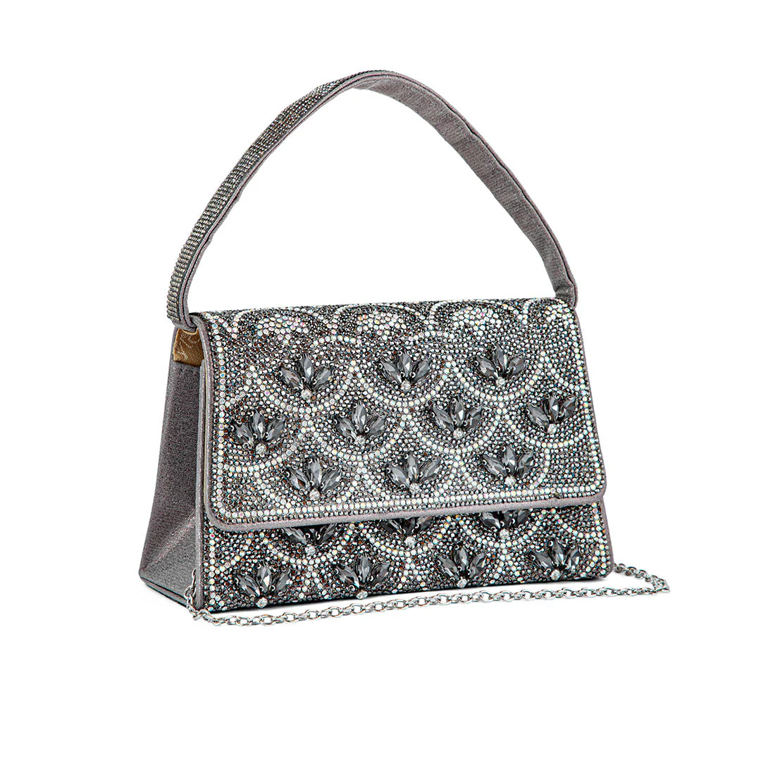 Grey Fancy Shoulder Bag P24332 - Image 3