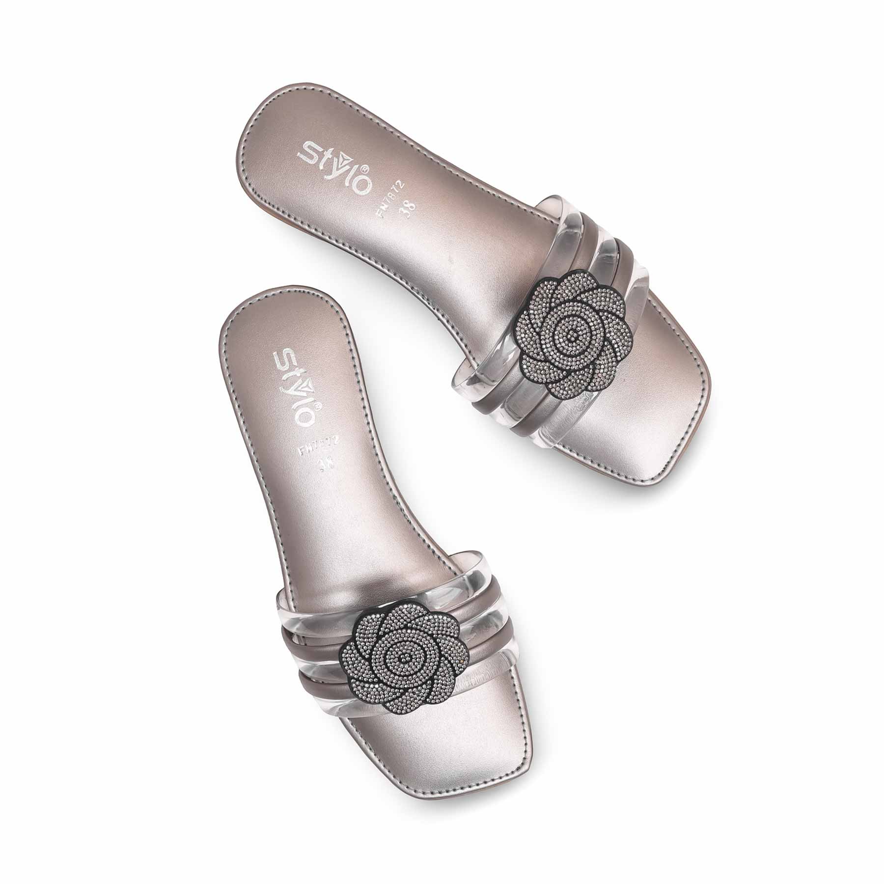 Grey Fancy Slipper FN7872 - Image 4