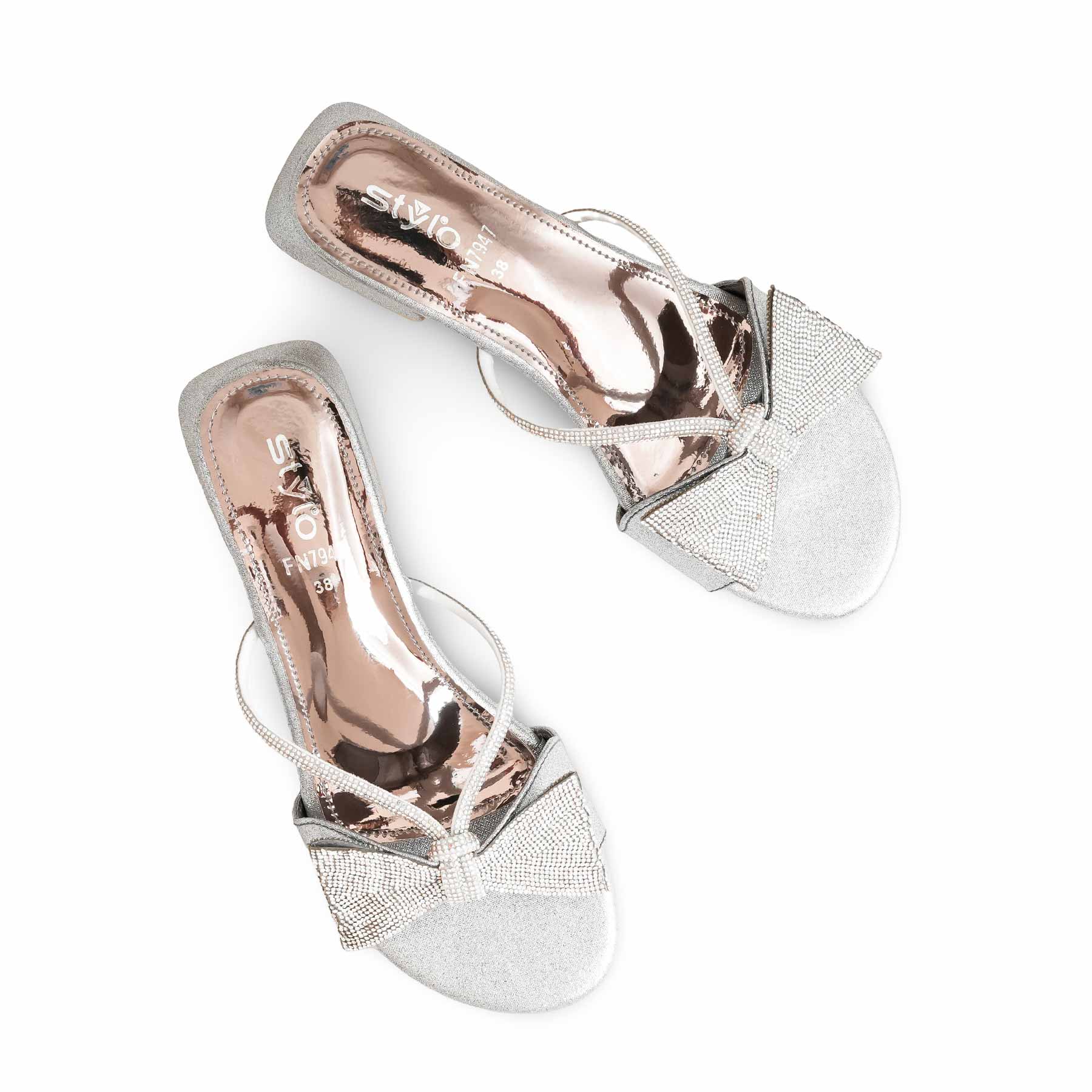 Grey Fancy Slipper For Ladies FN7947 - Image 5