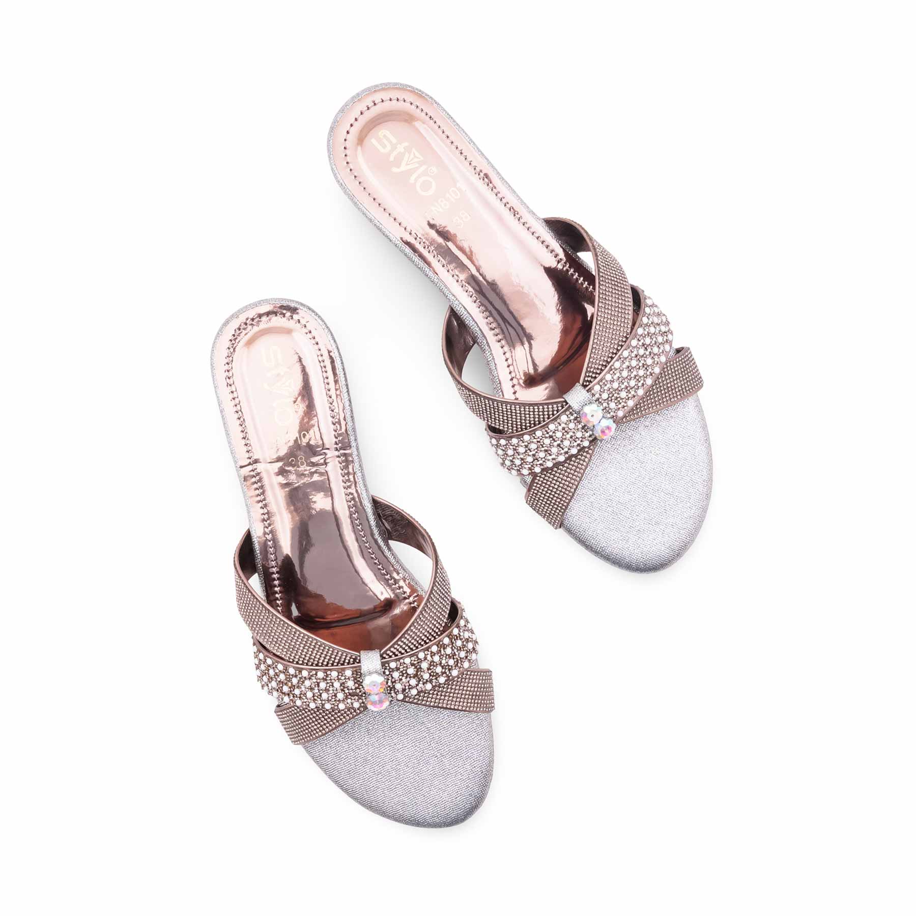 Grey Fancy Slipper For Ladies FN8101 - Image 5