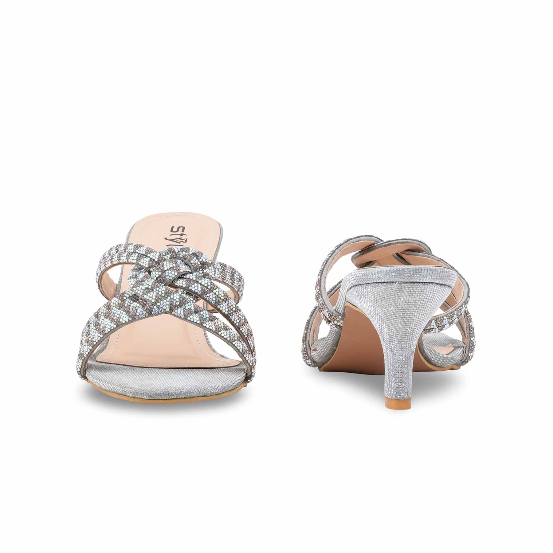 Grey Fancy Slipper For Women FN7989 - Image 4