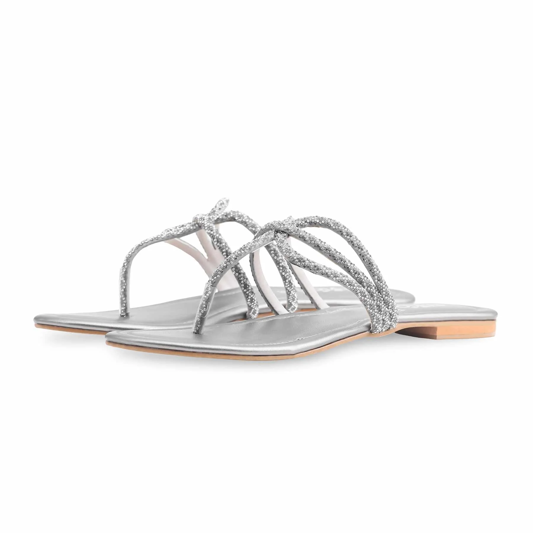 Grey Fancy Women Chappal FN0761 - Image 3
