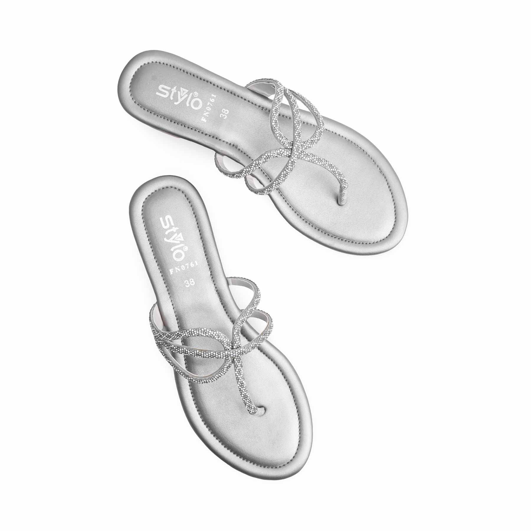 Grey Fancy Women Chappal FN0761 - Image 5