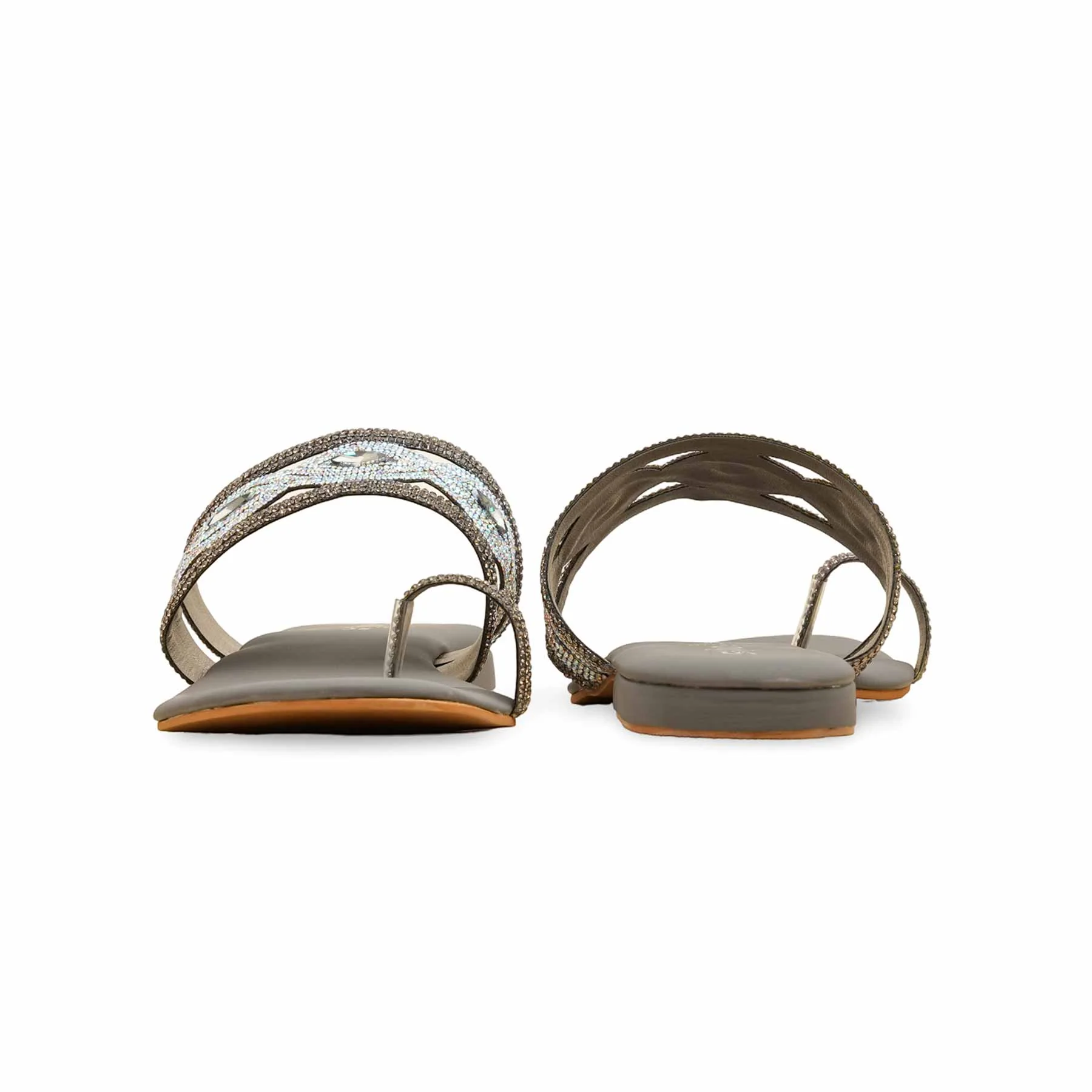 Grey Fancy Women Chappal  FN0810 - Image 4