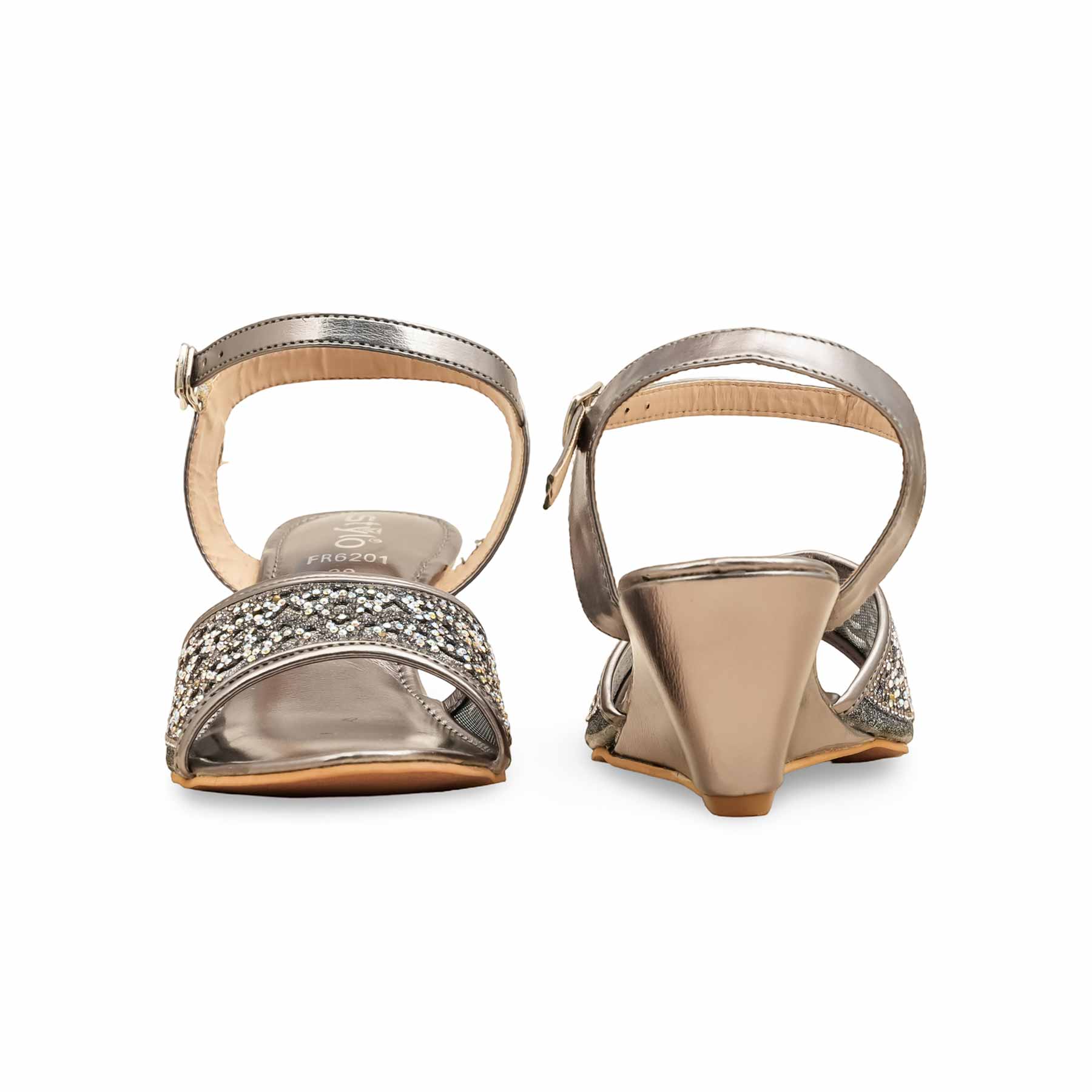Grey Fancy Women Sandal FN6201 - Image 4