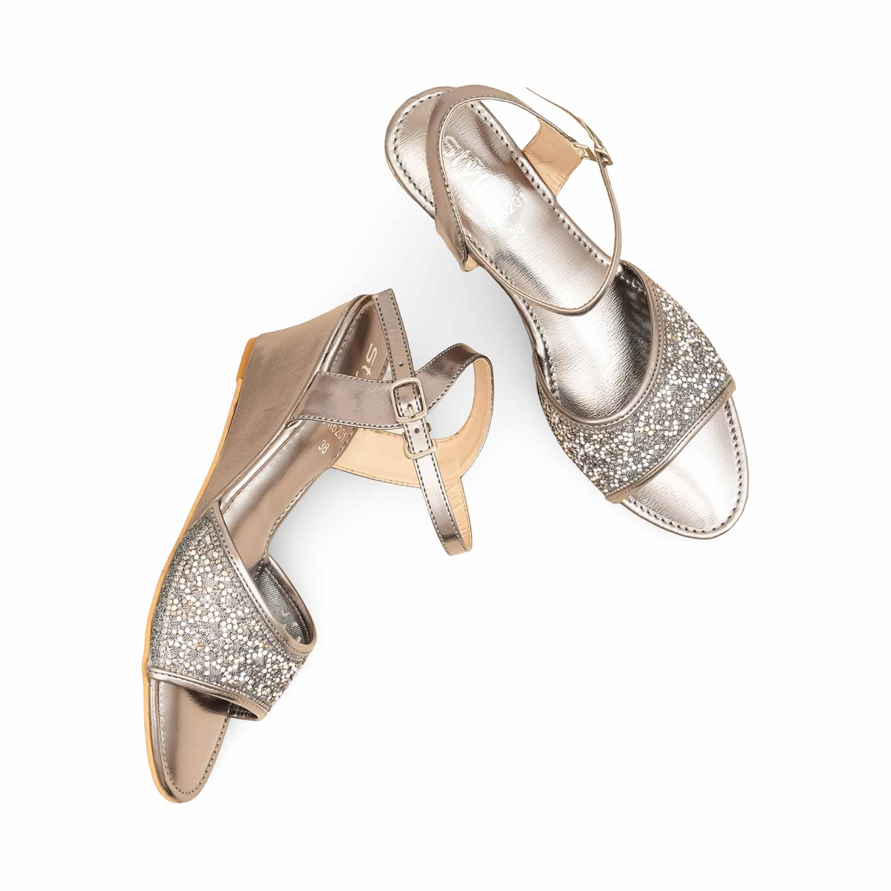 Grey Fancy Women Sandal FN6201 - Image 5