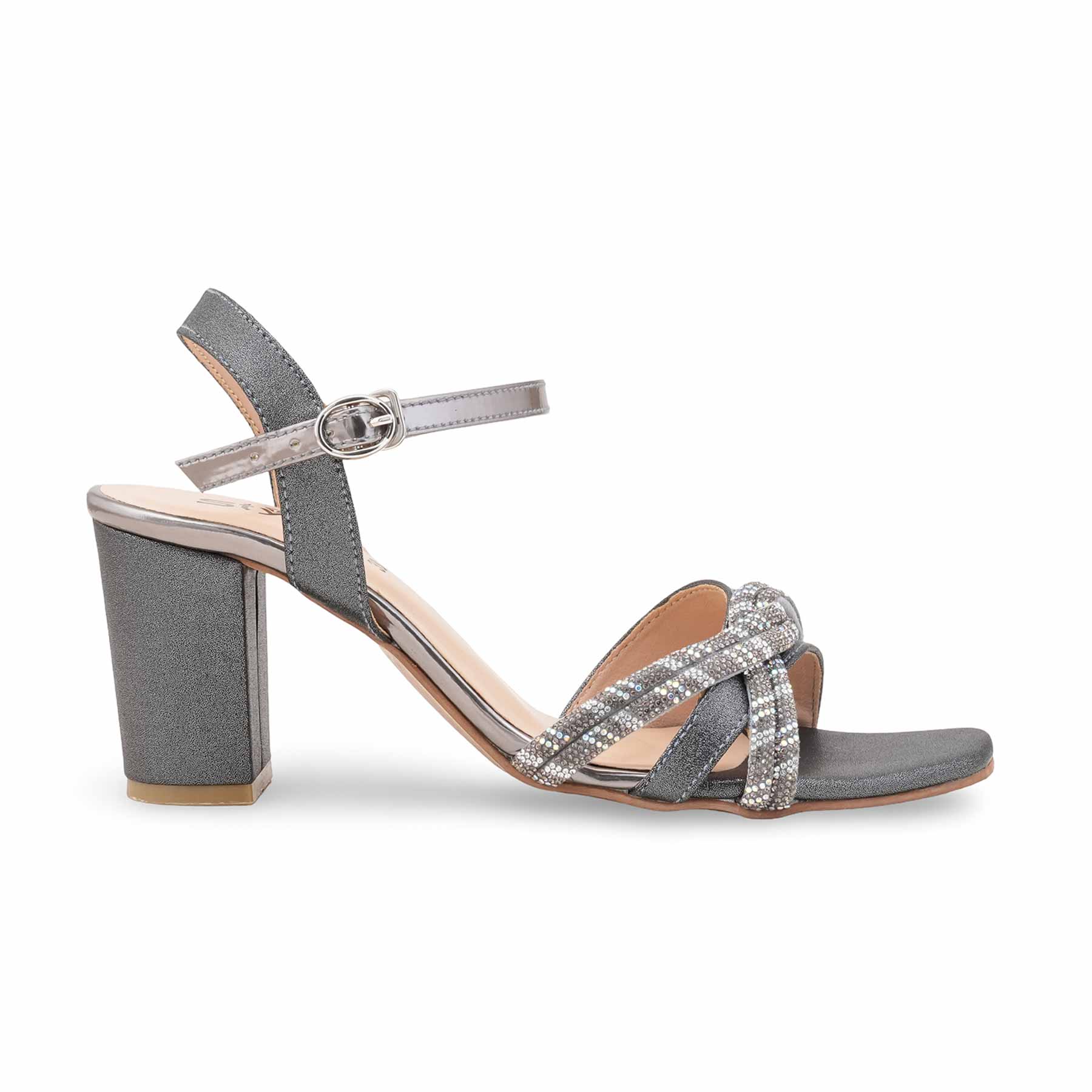 Grey Fancy Women Sandal FN6214 - Image 2