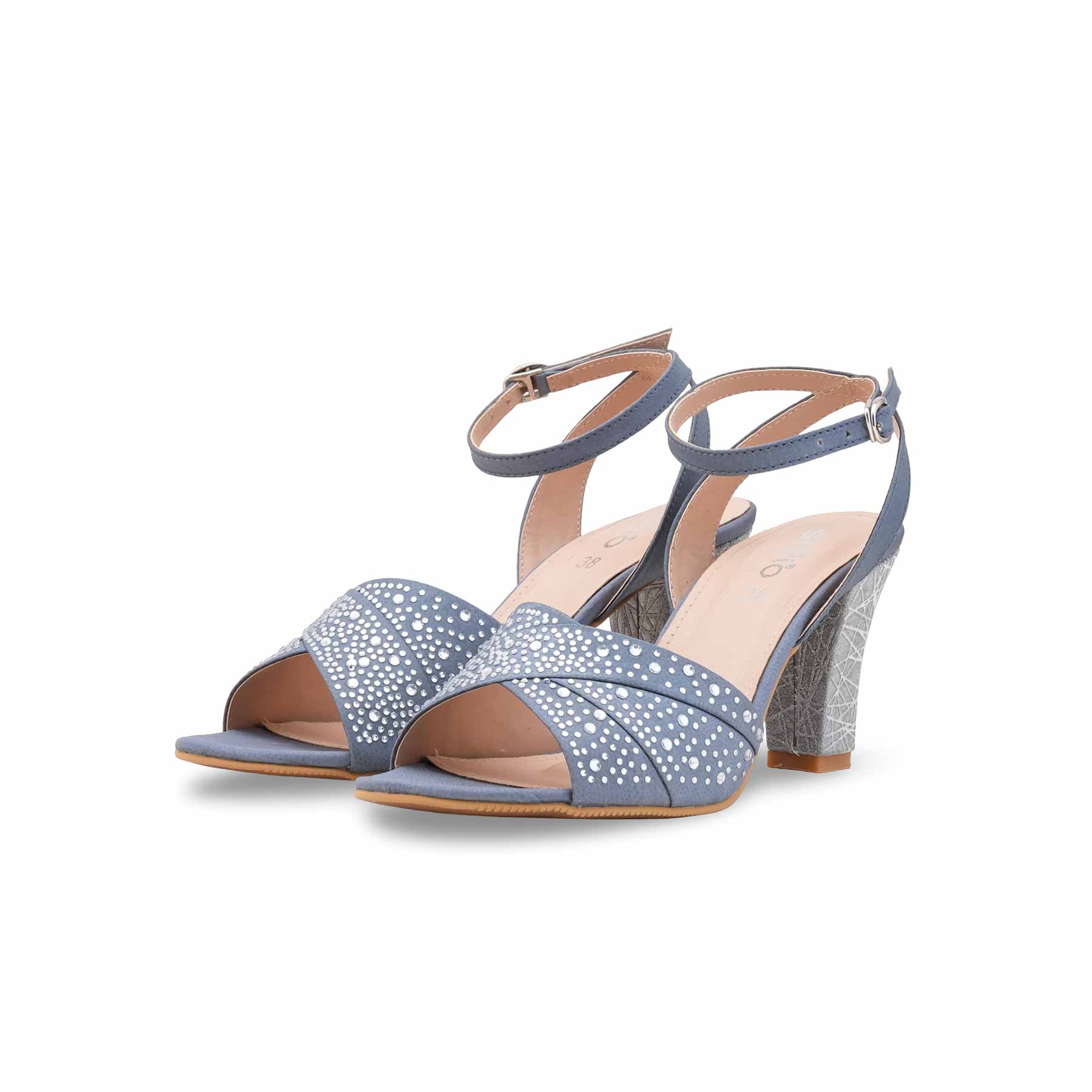 Grey Fancy Women Sandal FN6294 - Image 3