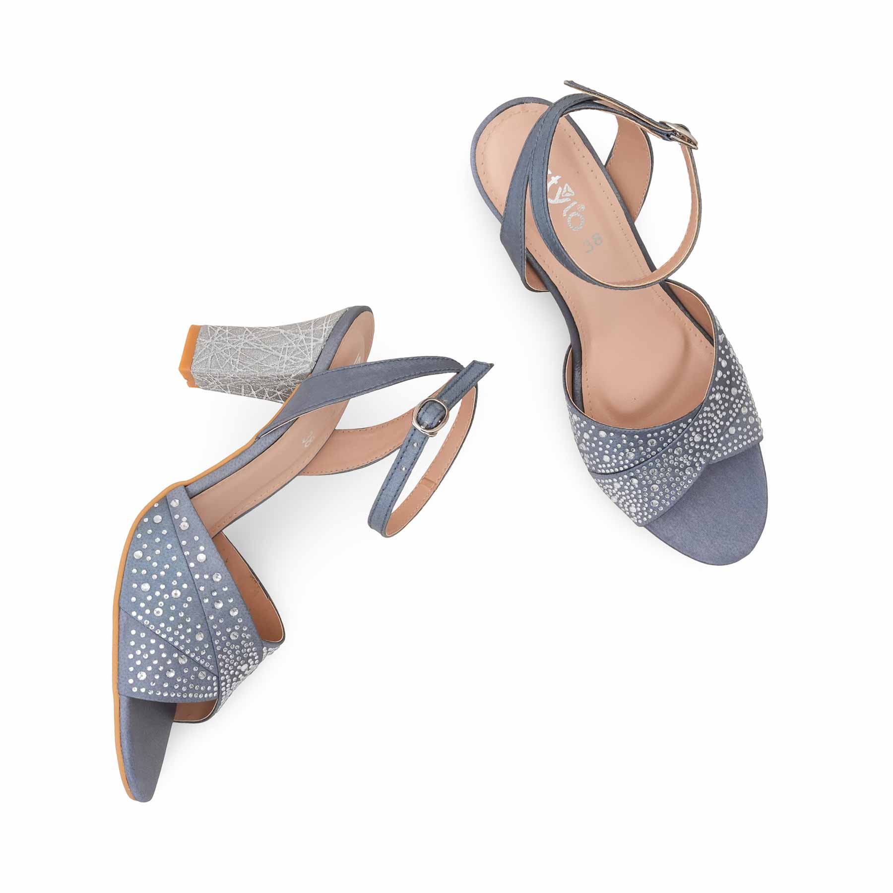 Grey Fancy Women Sandal FN6294 - Image 5