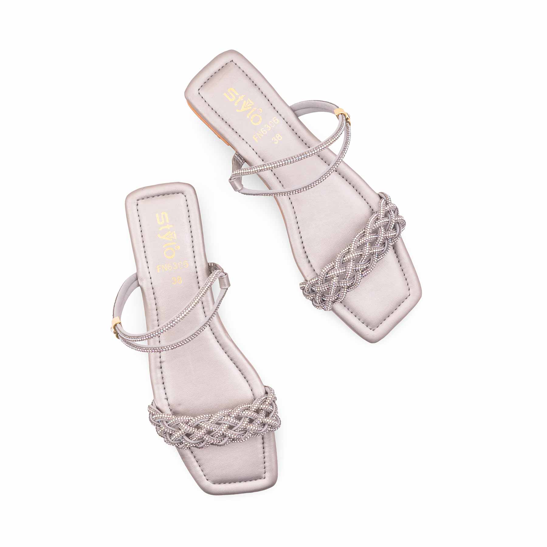Grey Fancy Women Sandal FN6306 - Image 5