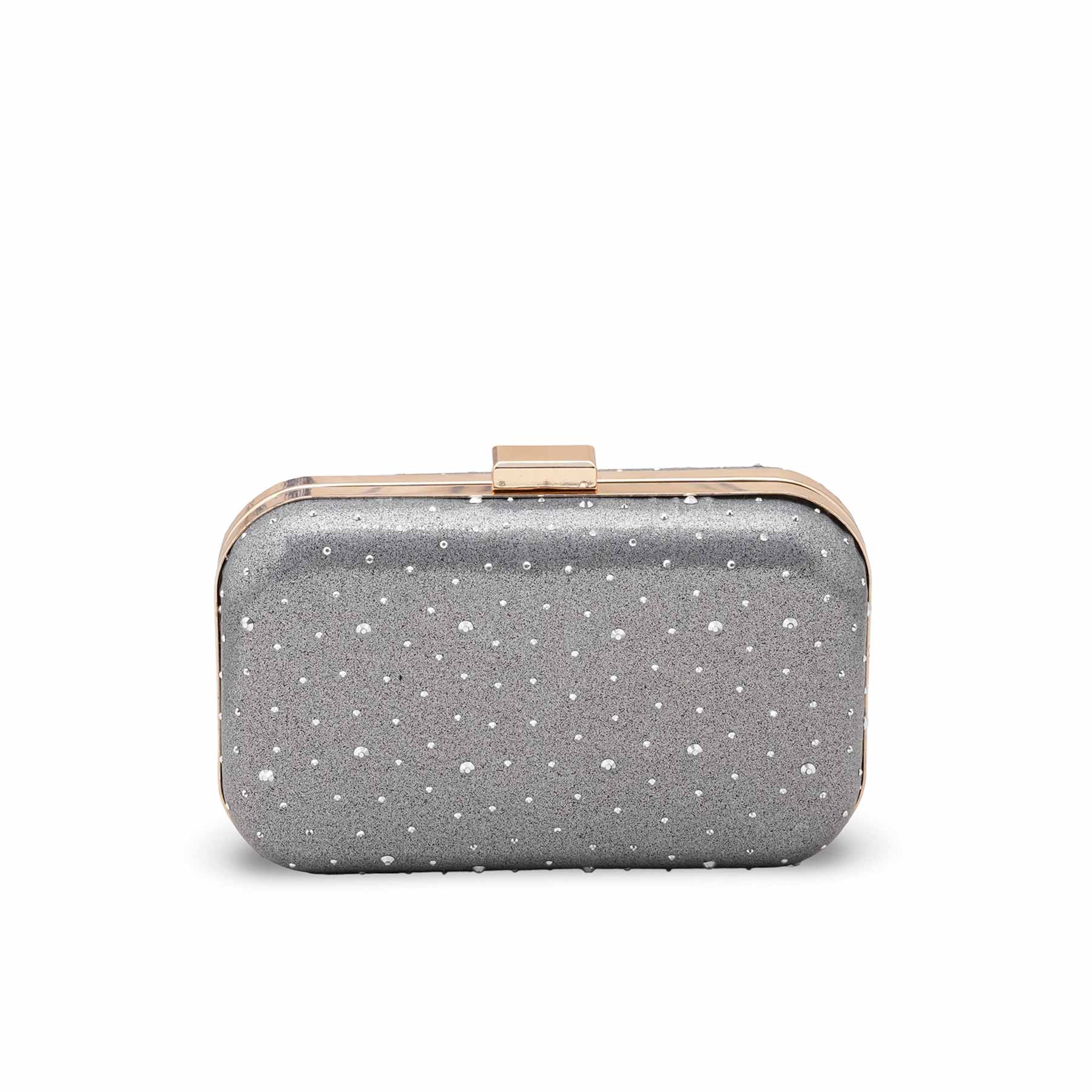 Grey Formal Clutch For Ladies P15700 - Image 4