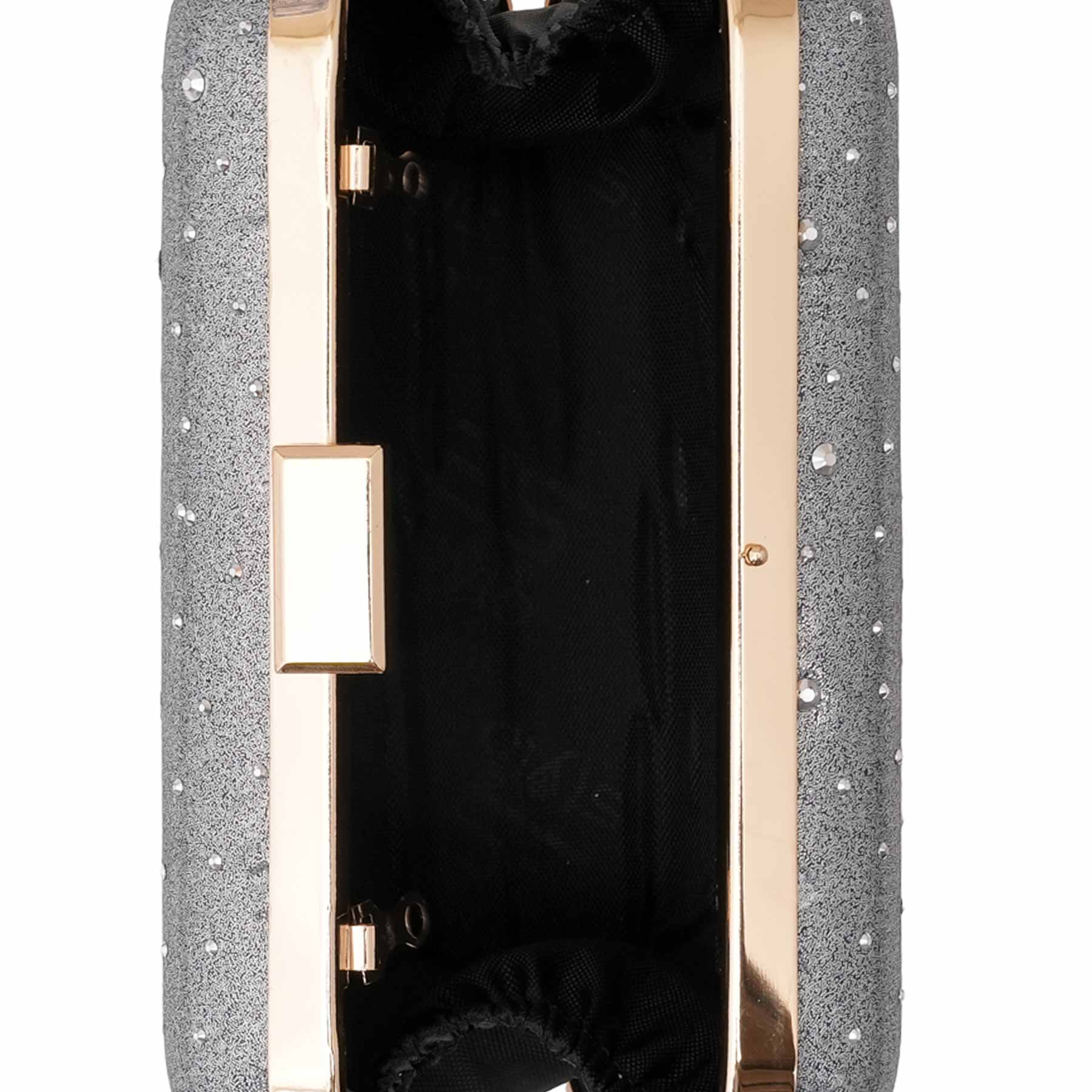 Grey Formal Clutch For Ladies P15700 - Image 5