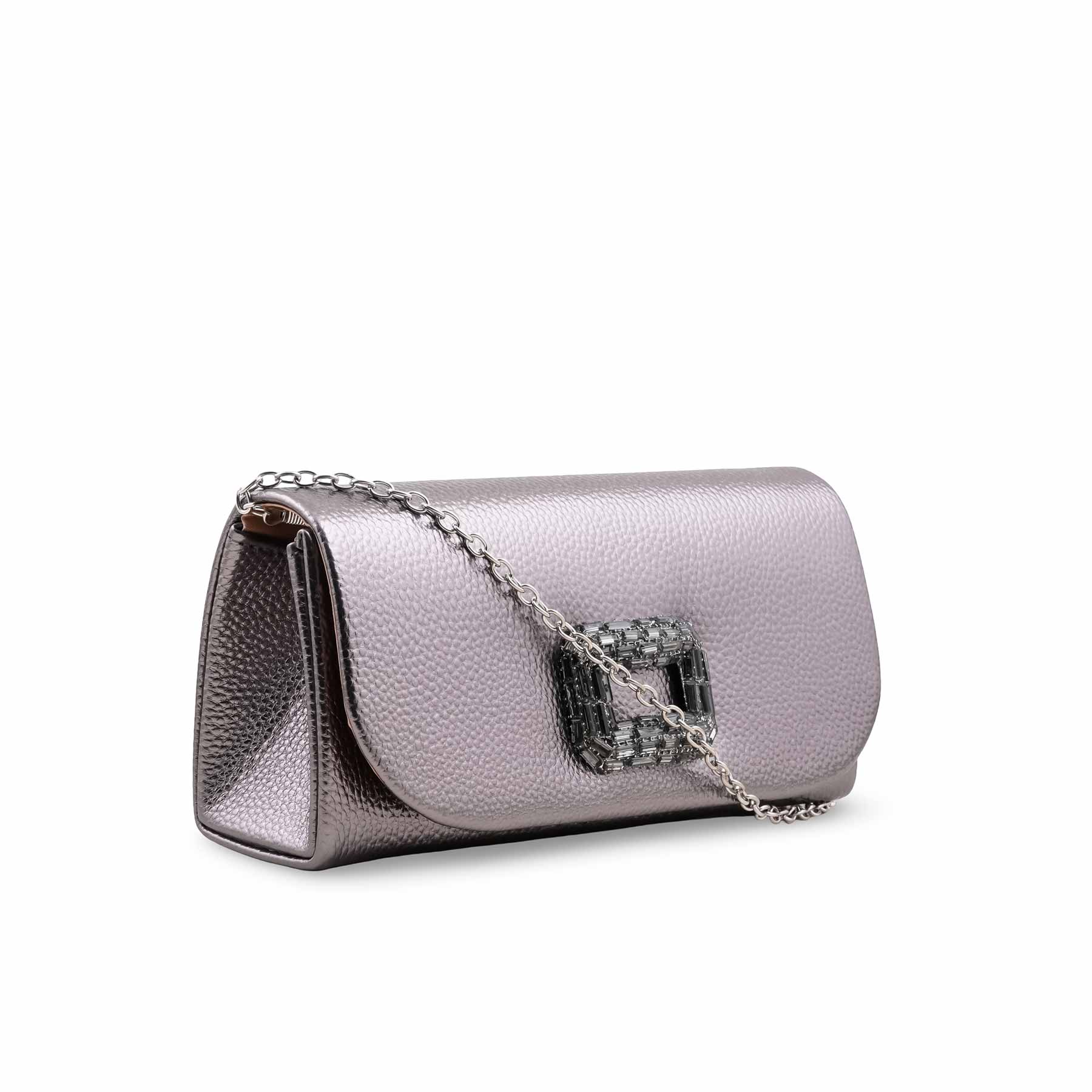 Grey Formal Clutch For Women P24416 - Image 3
