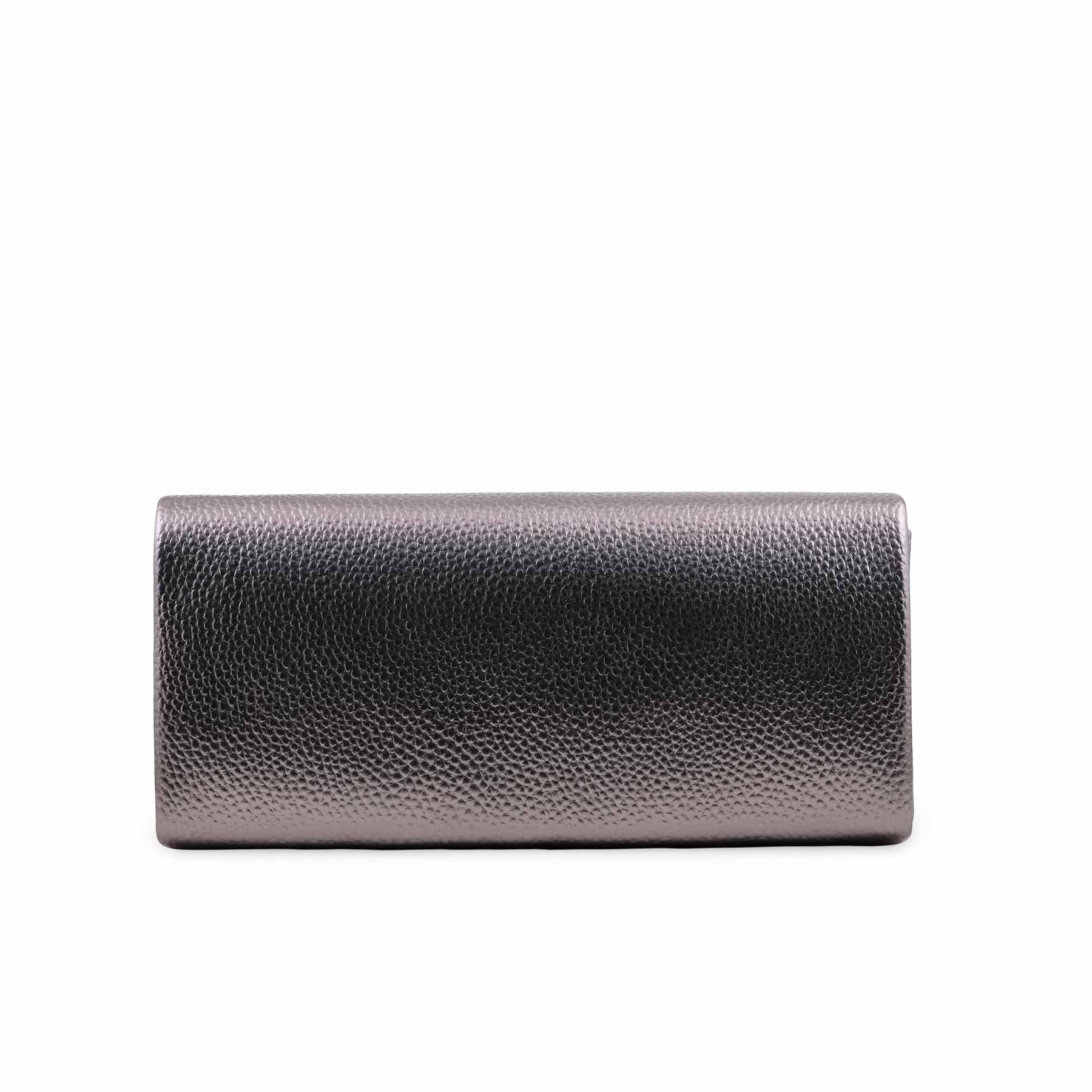 Grey Formal Clutch For Women P24416 - Image 4