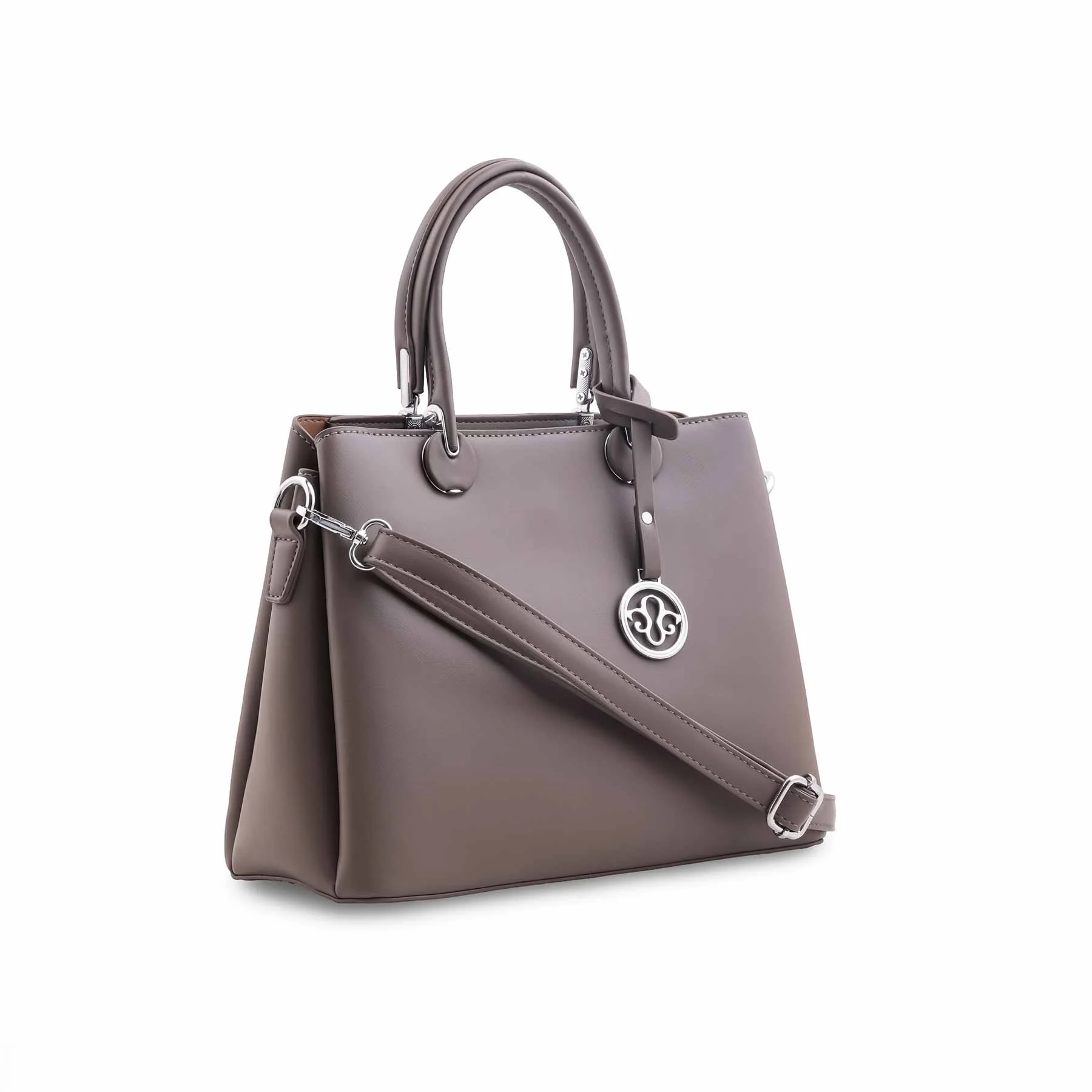 Grey Formal Hand Bag For Ladies P36561 - Image 3