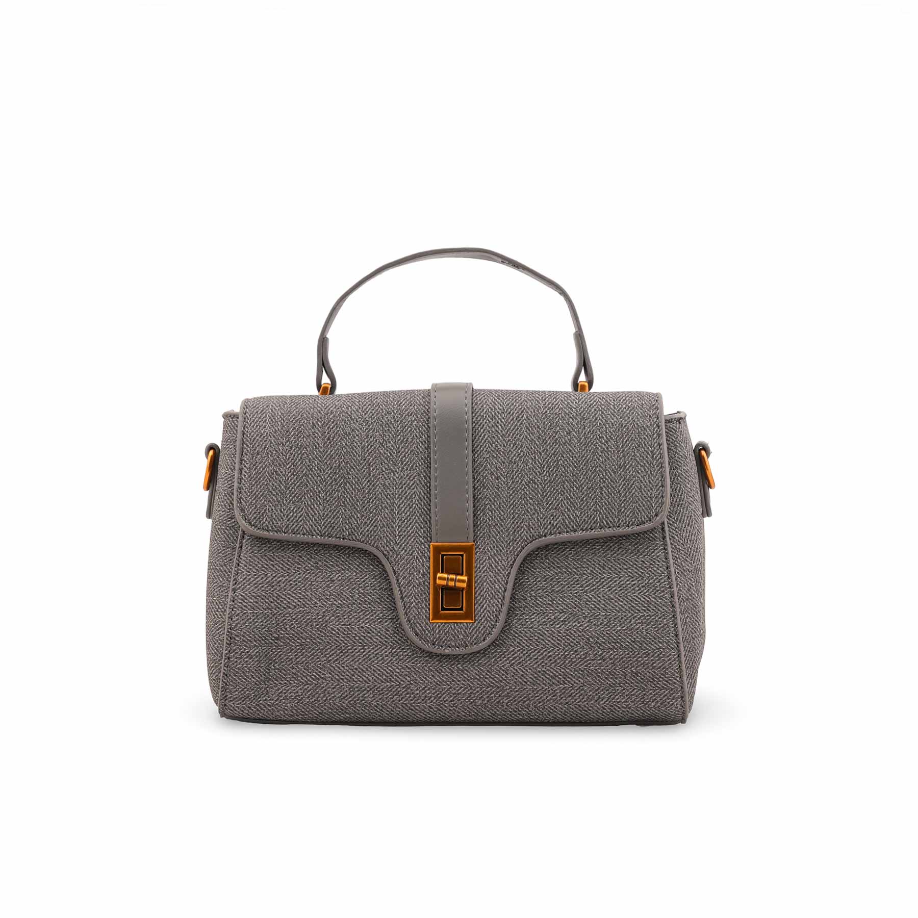 Grey Formal Hand Bag For Ladies P36611 - Image 2