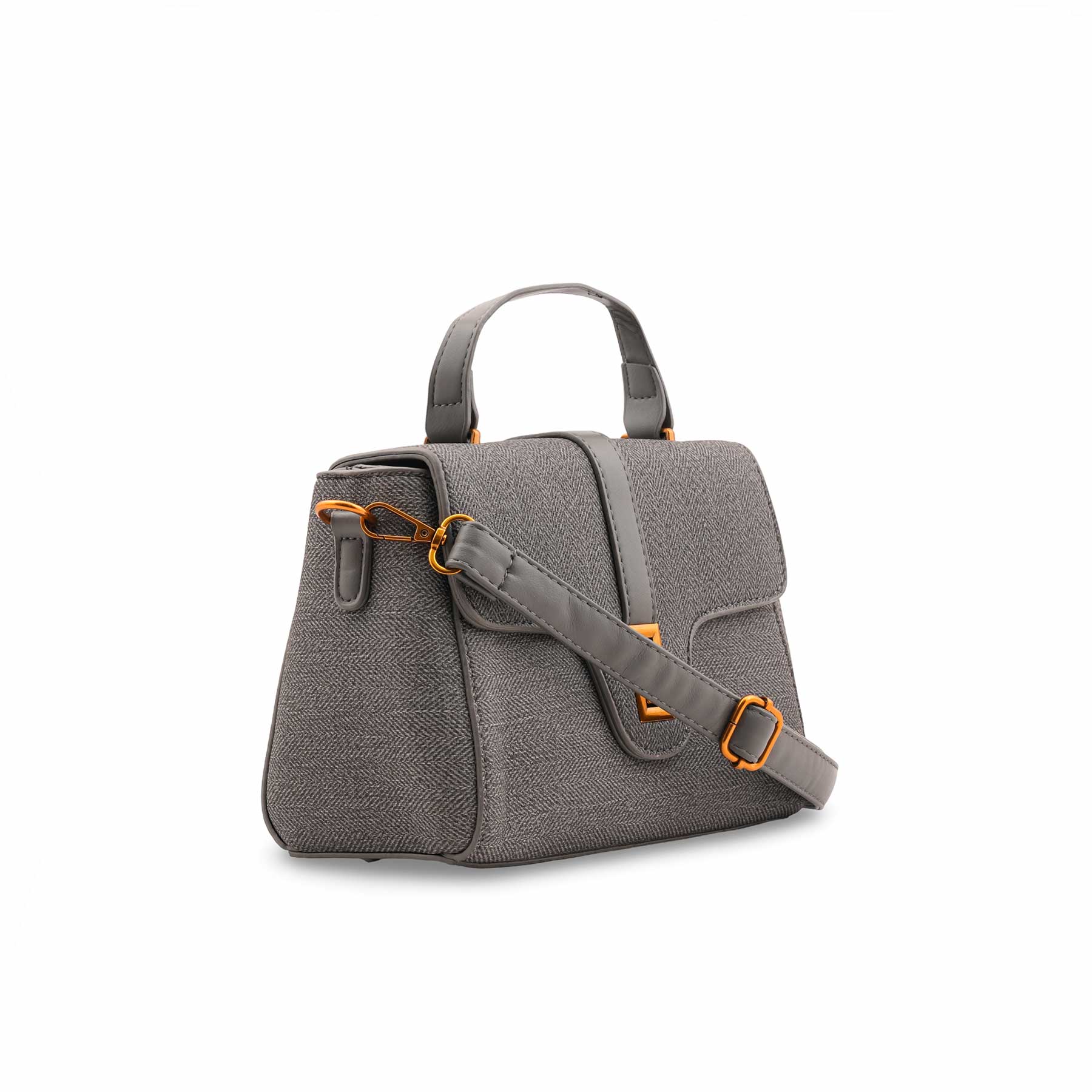 Grey Formal Hand Bag For Ladies P36611 - Image 3