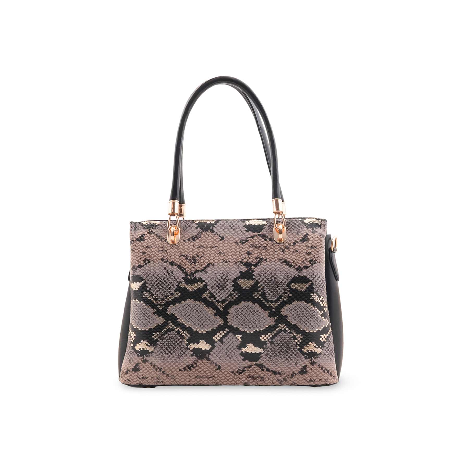 Grey Formal Hand Bag For Ladies P55911 - Image 4