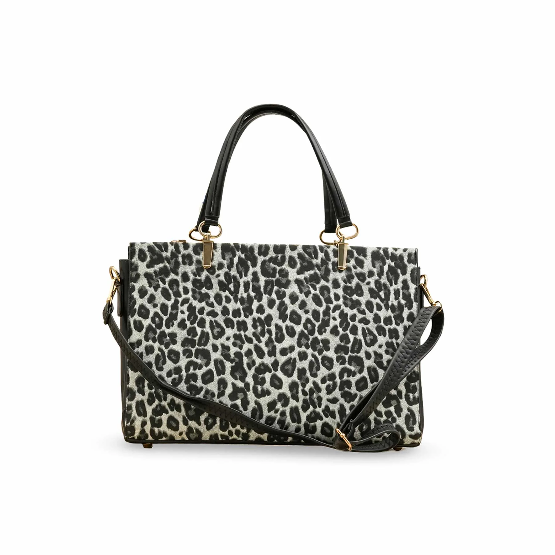 Grey Formal Hand Bag For Women P55860 - Image 4