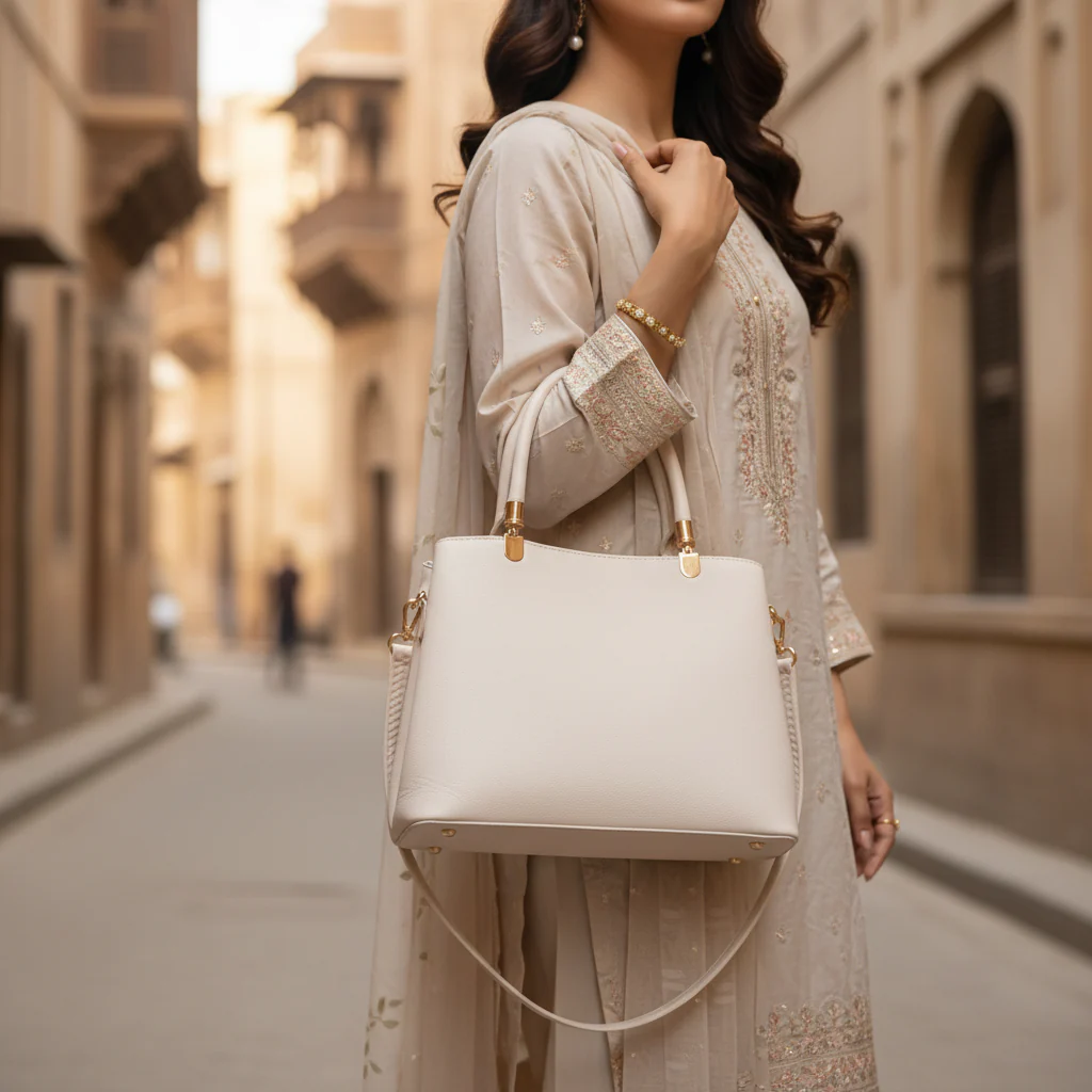 Grey Formal Hand Bag For Women P55873 - Image 2