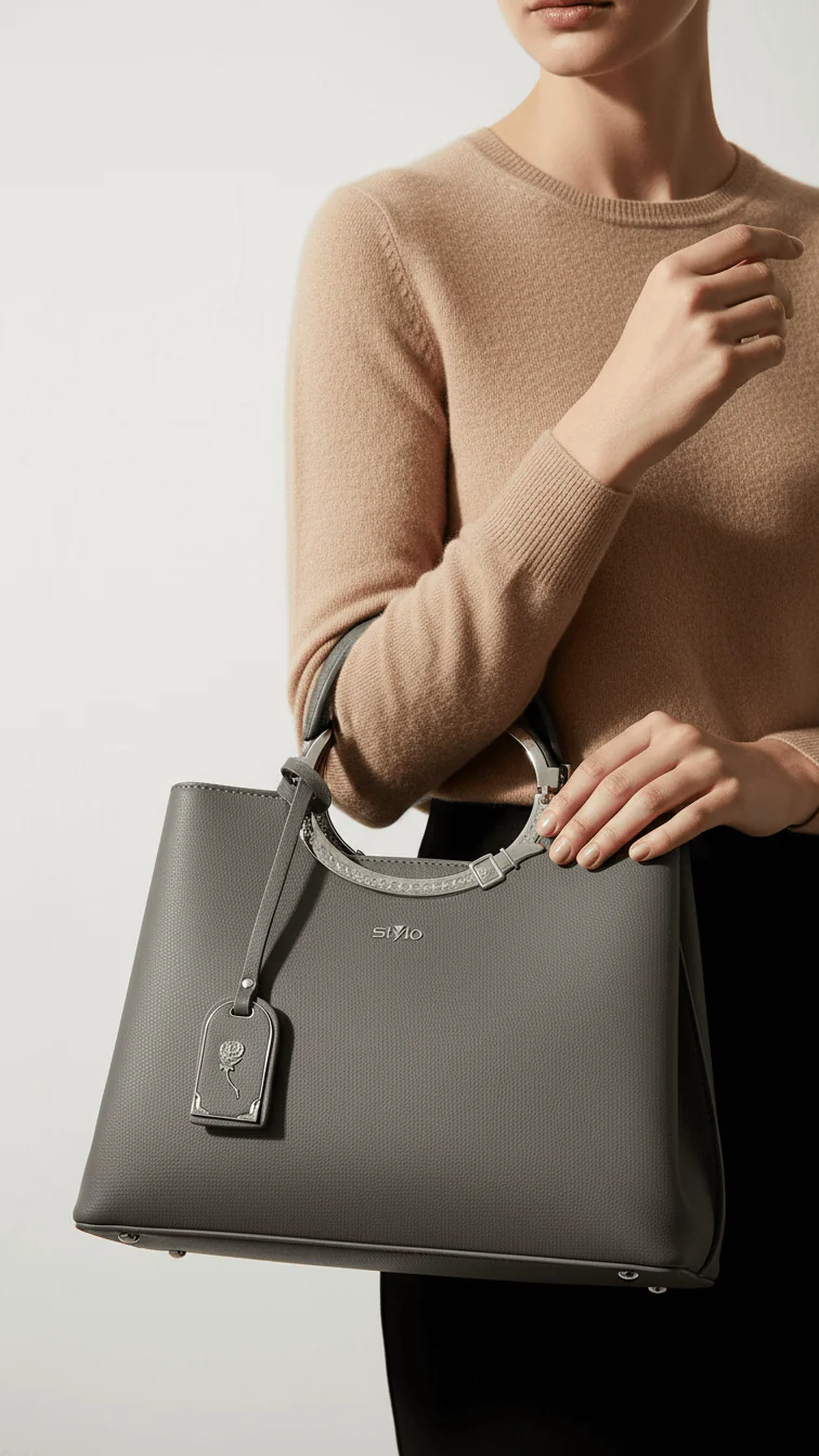 Grey Formal Hand Bag P36255