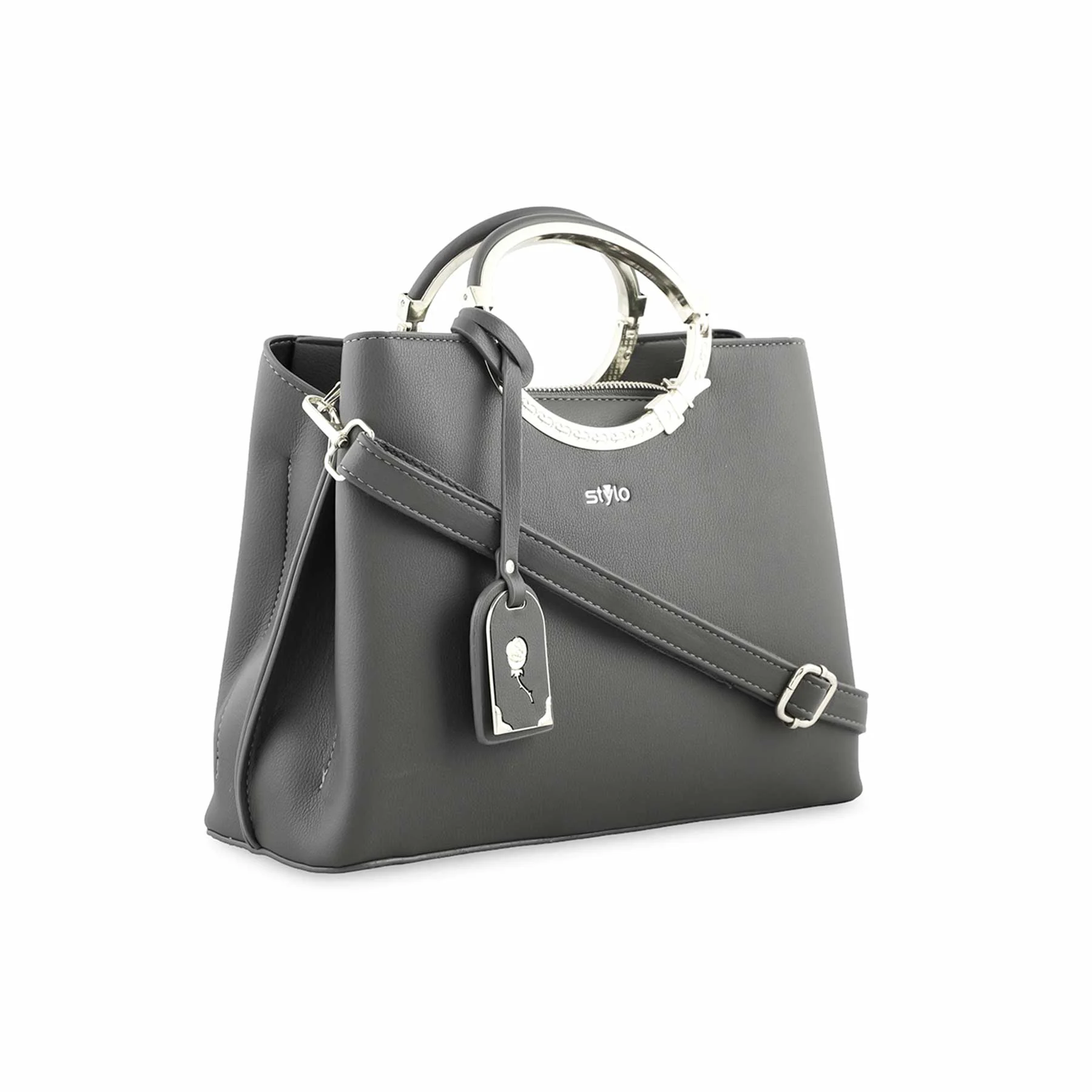 Grey Formal Hand Bag P36255 - Image 3