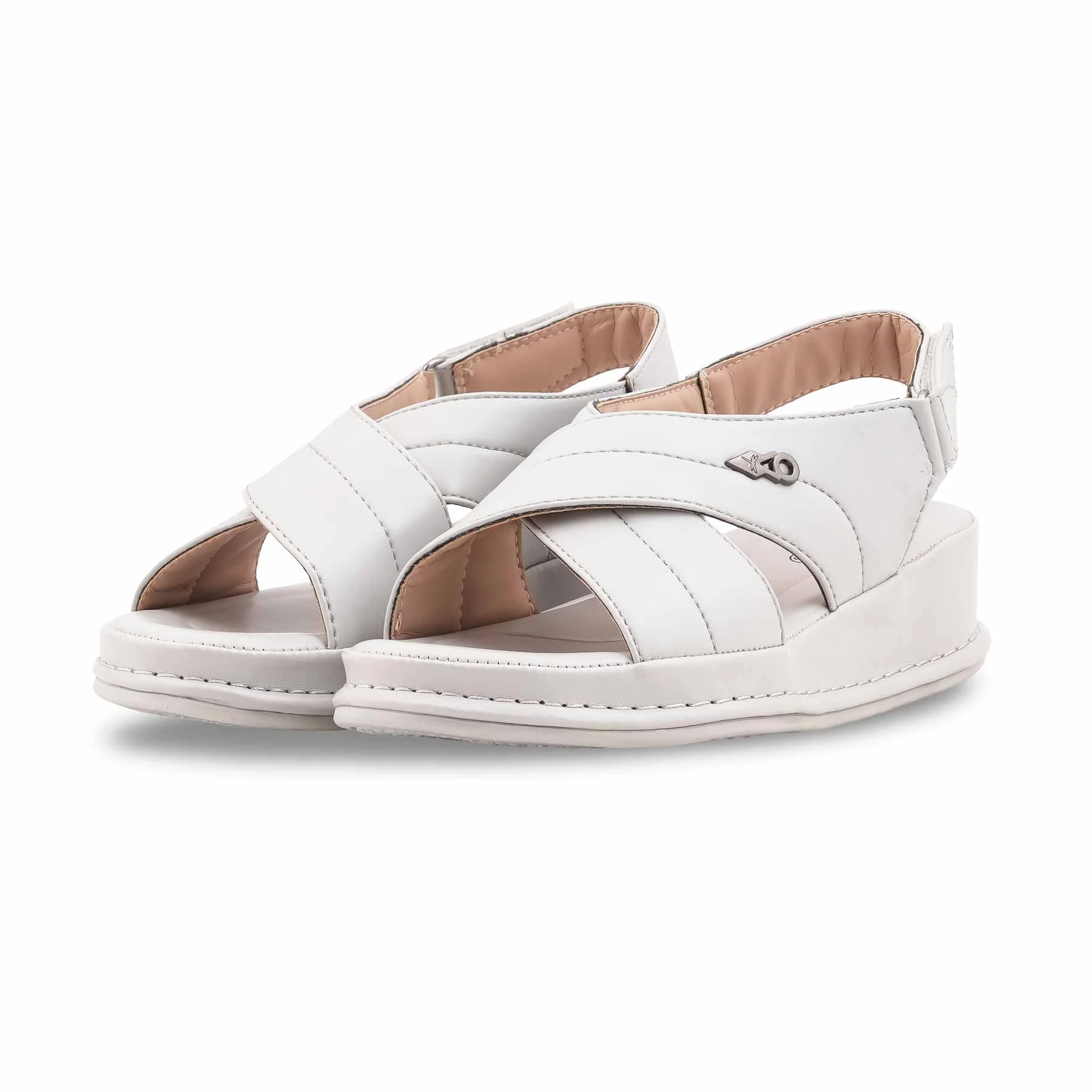 Grey Formal Sandal For Ladies PU0656 - Image 3