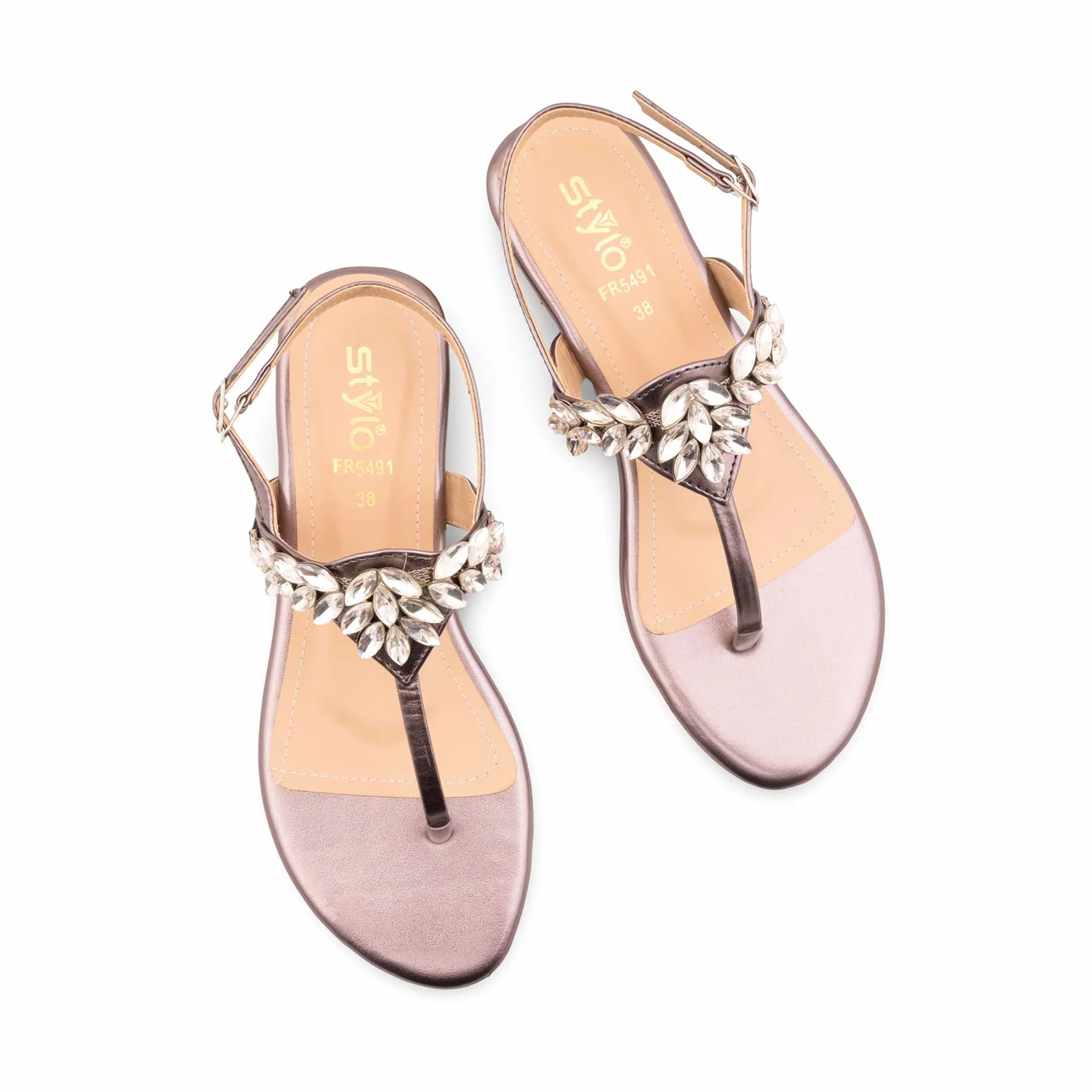 Grey Formal Sandal For Women FR5491 - Image 5