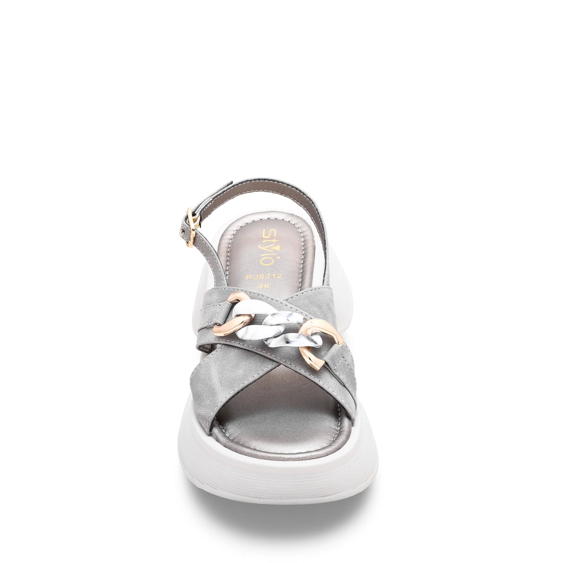 Grey Formal Sandal PU0312 - Image 4