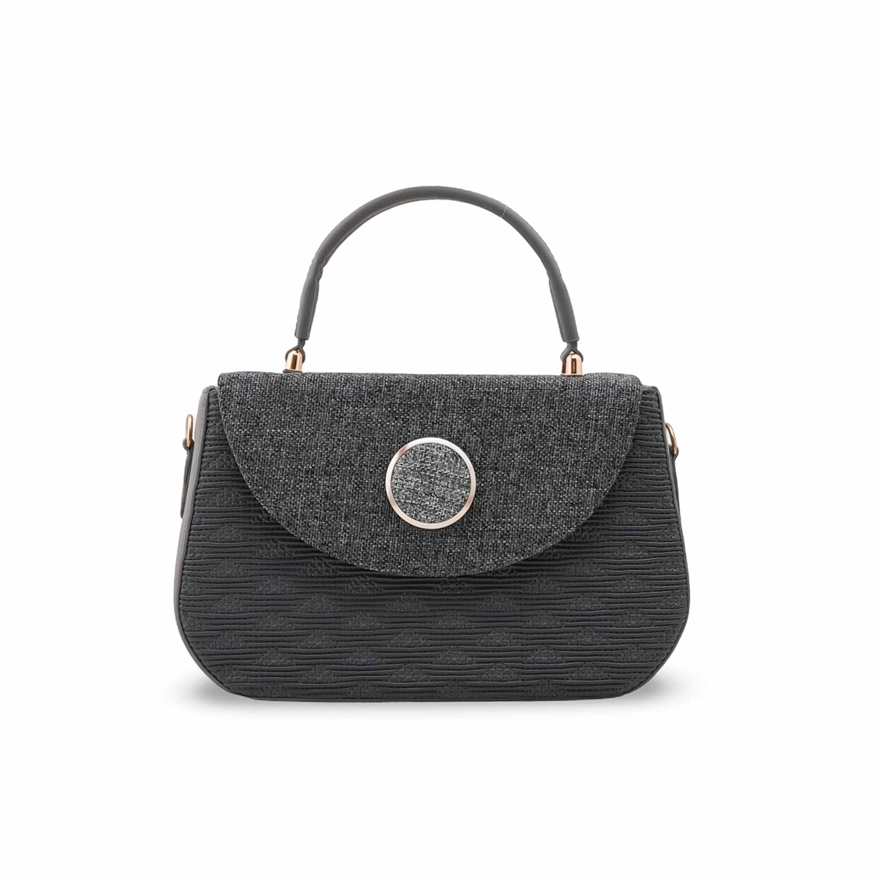 Grey Formal Shoulder Bag For Ladies P55806 - Image 2
