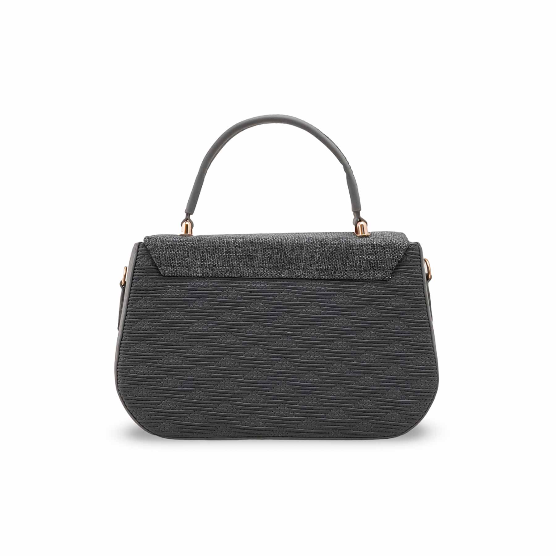 Grey Formal Shoulder Bag For Ladies P55806 - Image 4